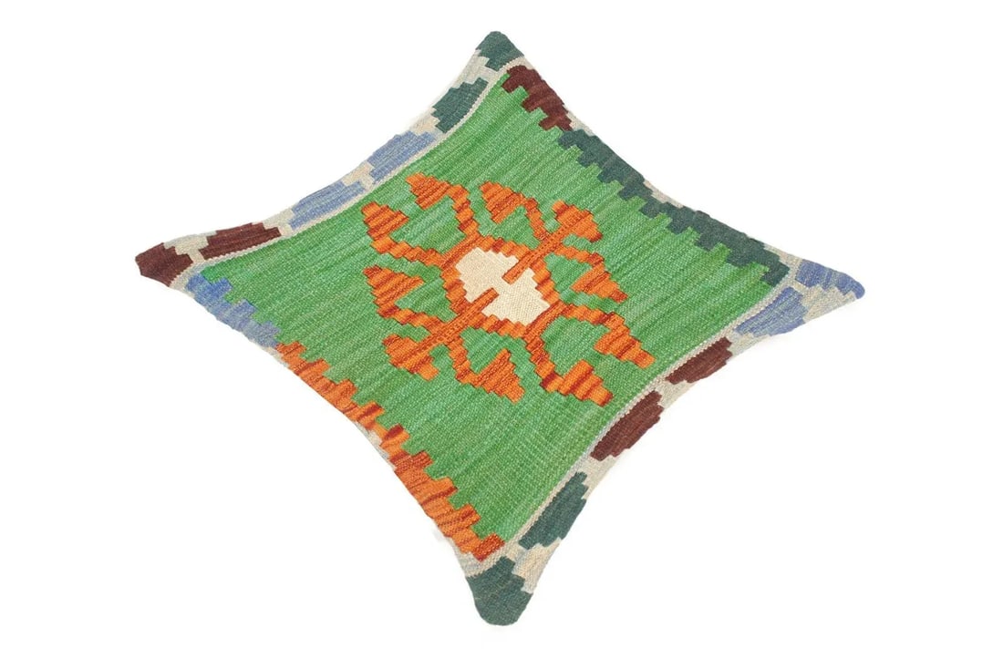 Southwestern Hand-Woven Turkish Kilim Throw Pillow - 3