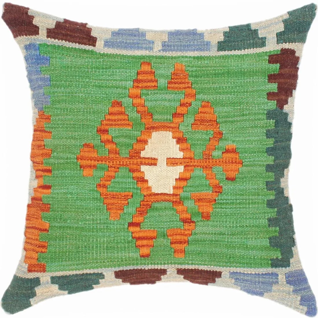 Southwestern Hand-Woven Turkish Kilim Throw Pillow - 9