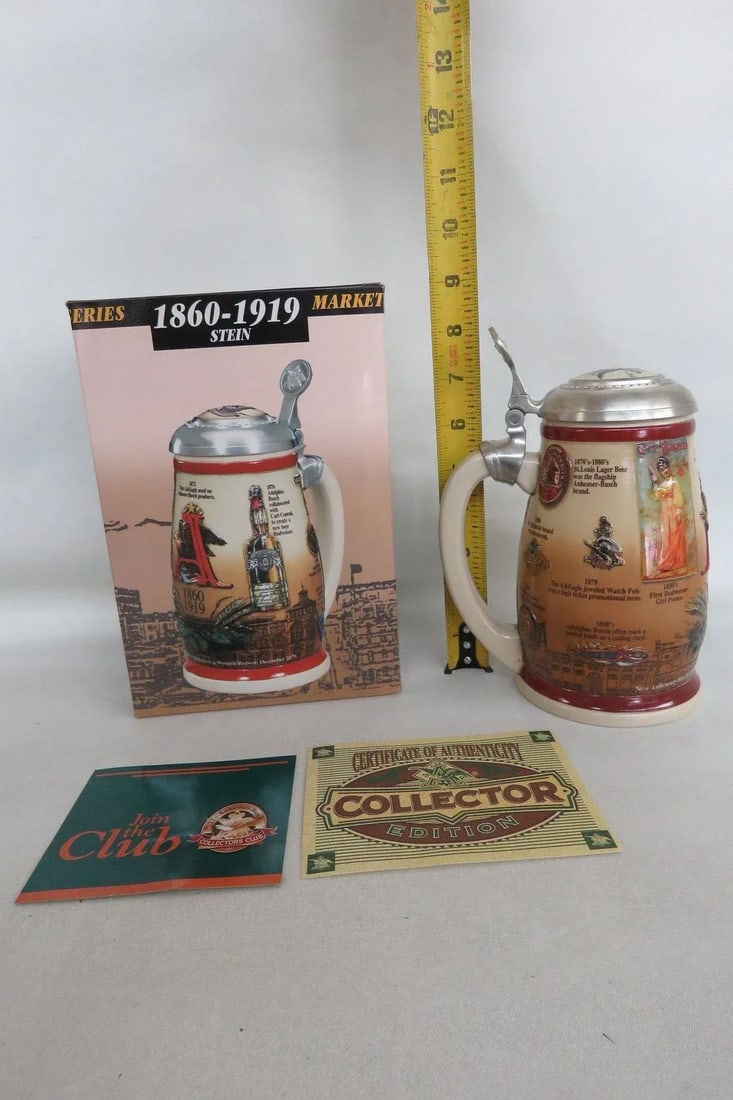 Anheuser Busch Marketing Milestone Series 1860-1919 Stein in a Box - 11