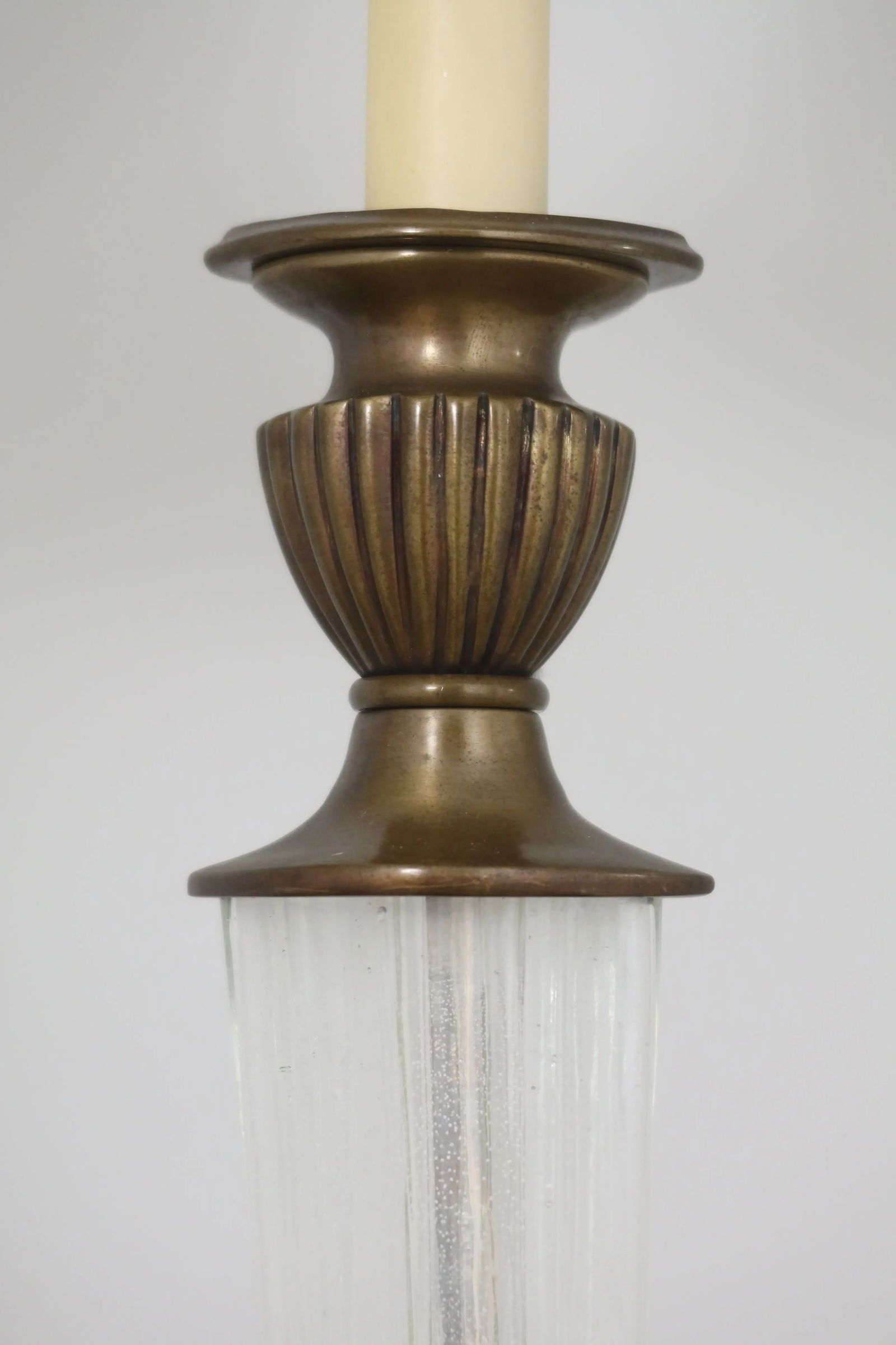 Chapman Brass & Glass Neoclassical Table Lamp - 7