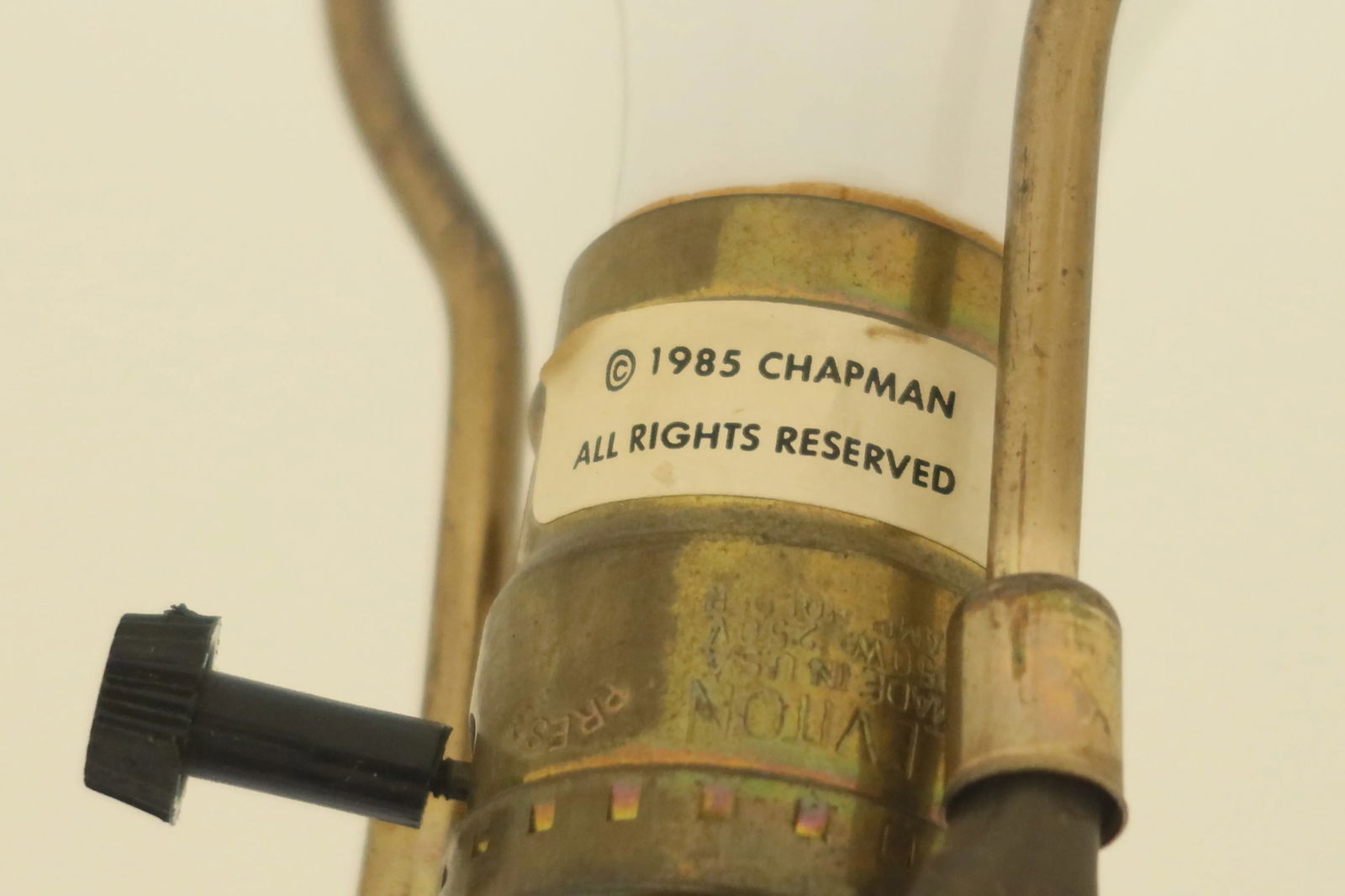 Chapman Brass & Glass Neoclassical Table Lamp - 9