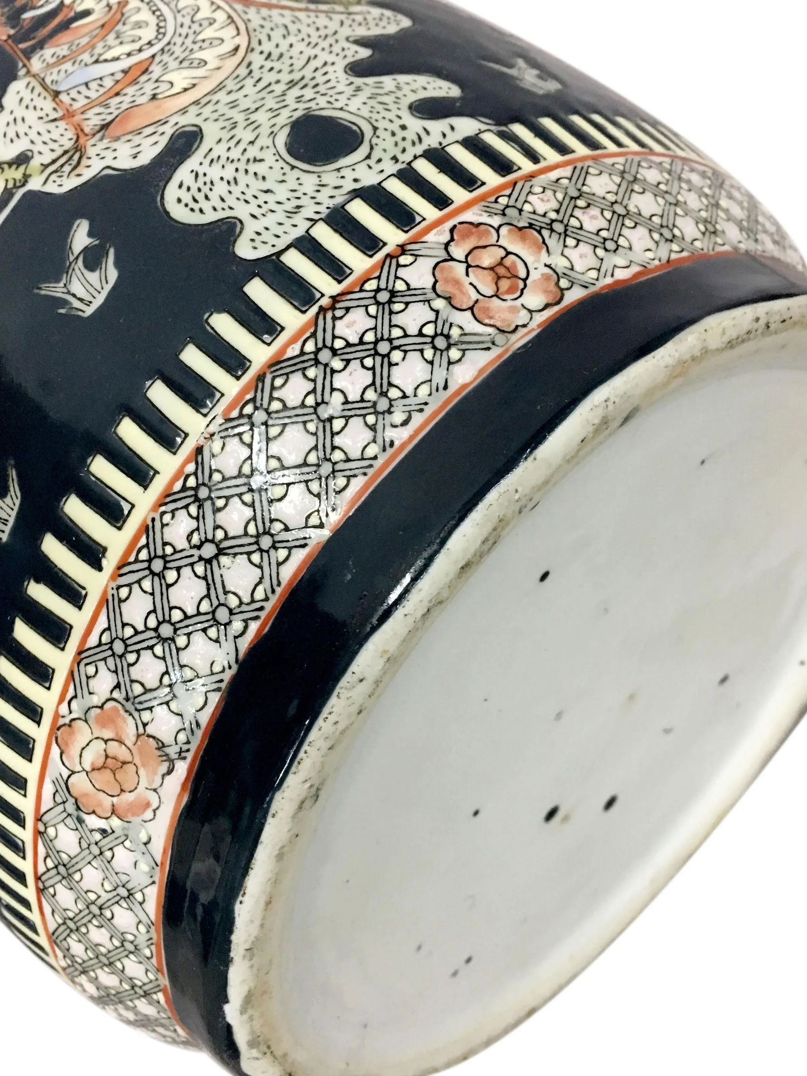 Pair of Chinese Vintage Peacock Black Porcelain Vases - 7