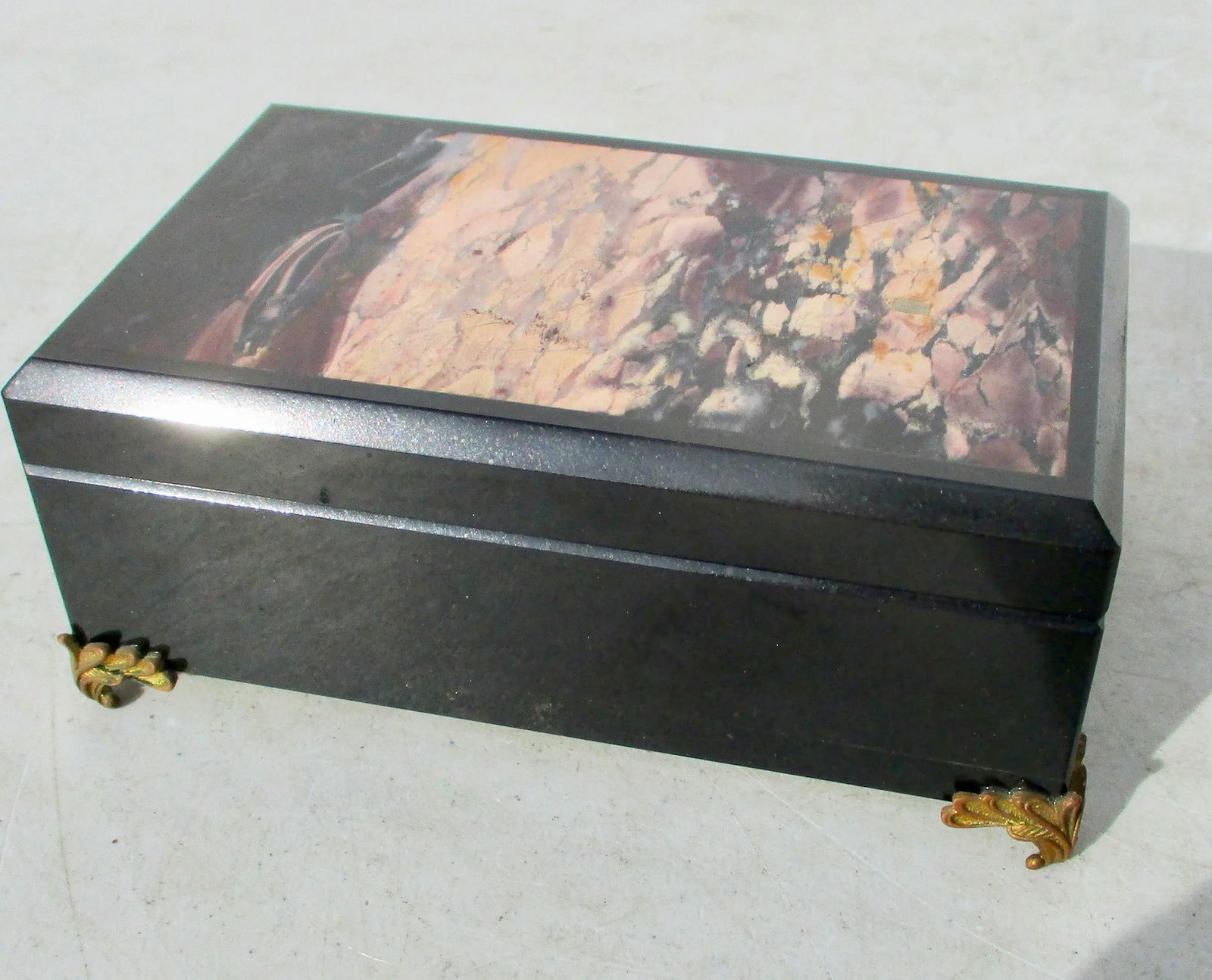 Lapidary Box With Jasper Top - 2