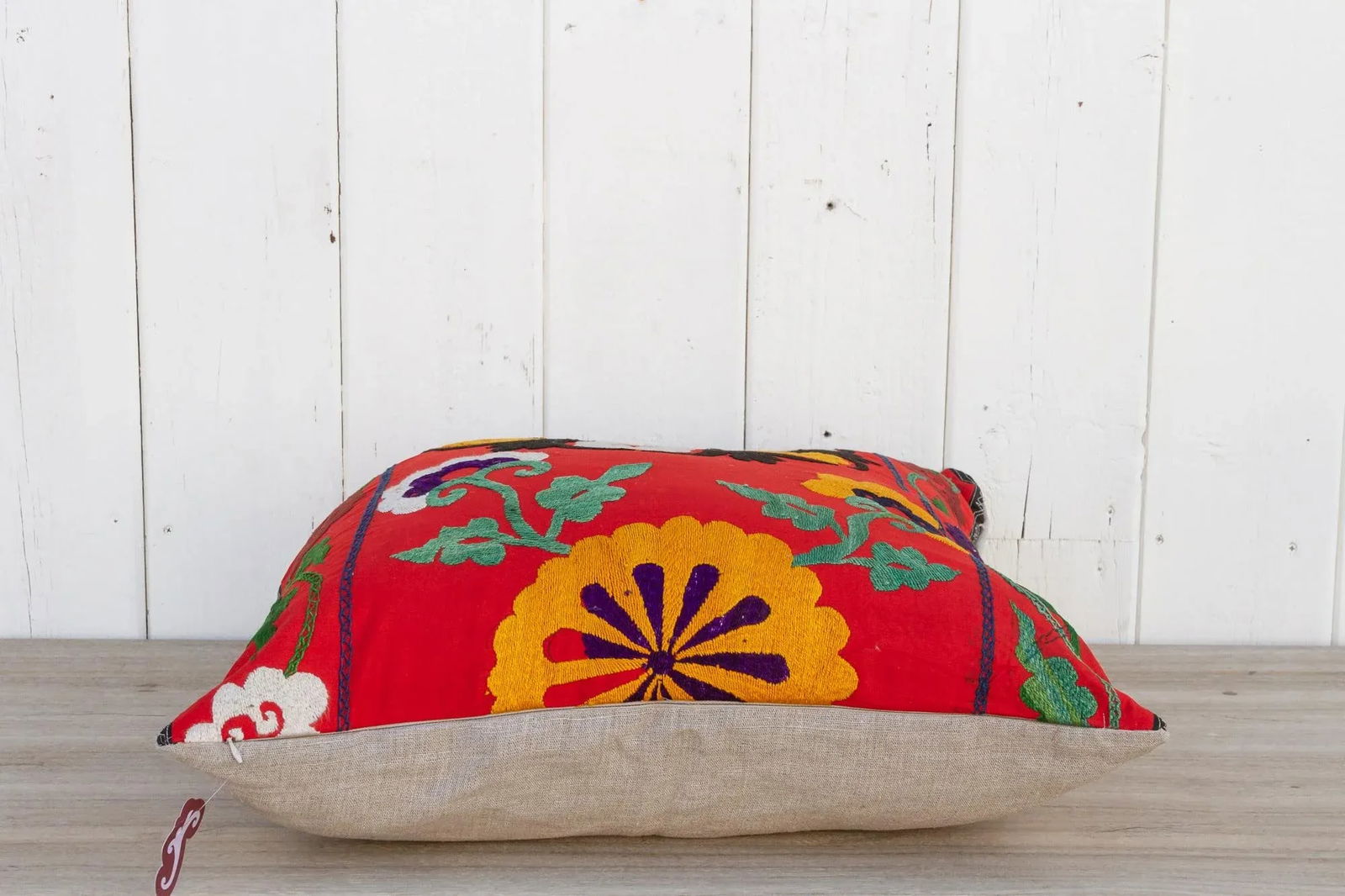 Amira Large Vintage Suzani Pillow - 6
