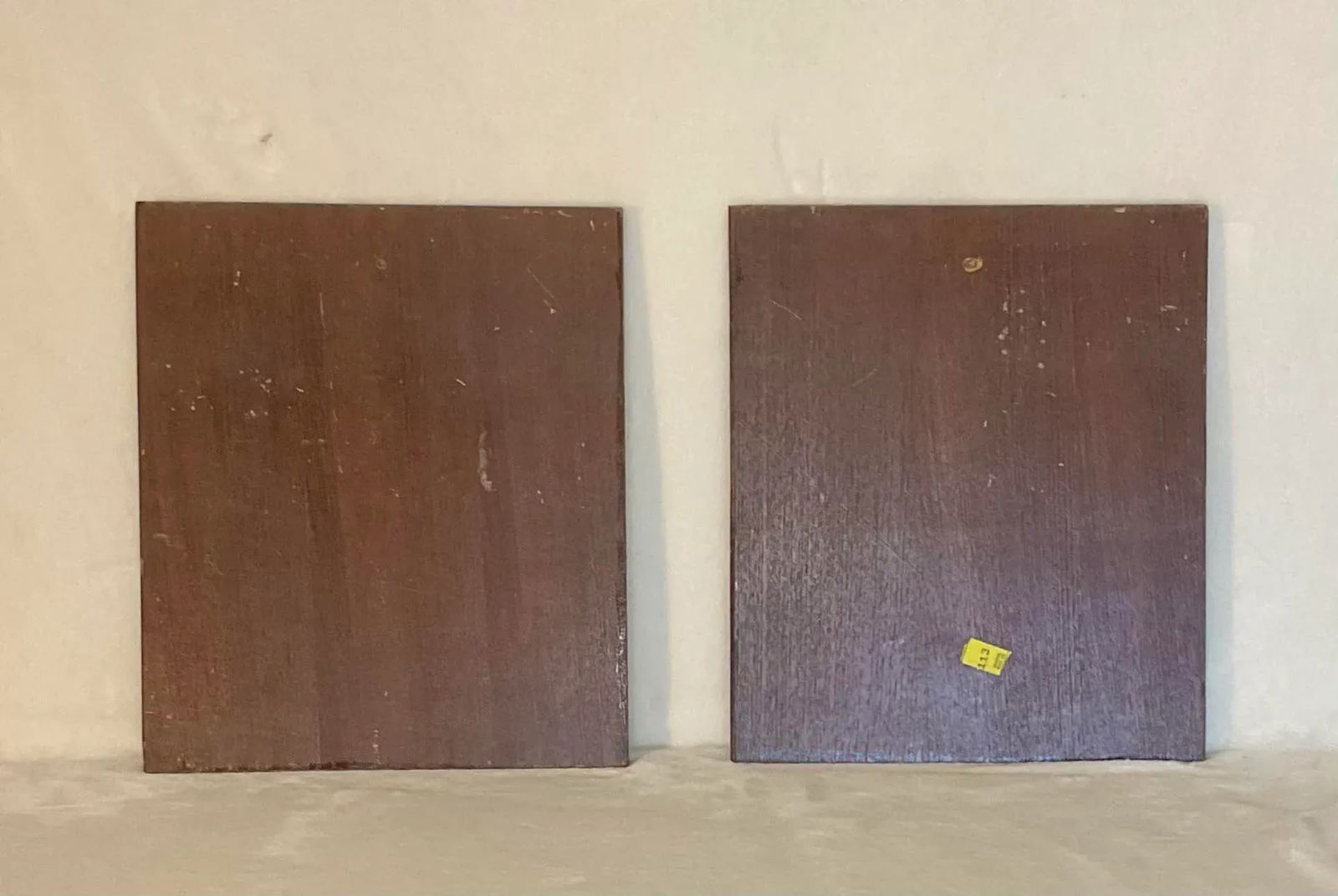 Pair of Vintage 60s Decorative Wood 3-D Wall Art Plaques 13 1/2" X 16" - 4