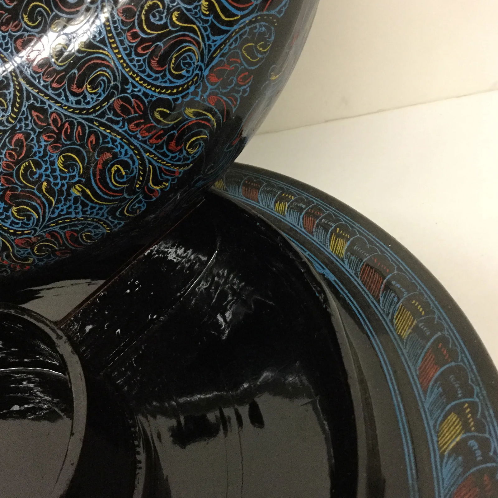 Vintage Kashmir Lacquer Divided Candy Dish - 4