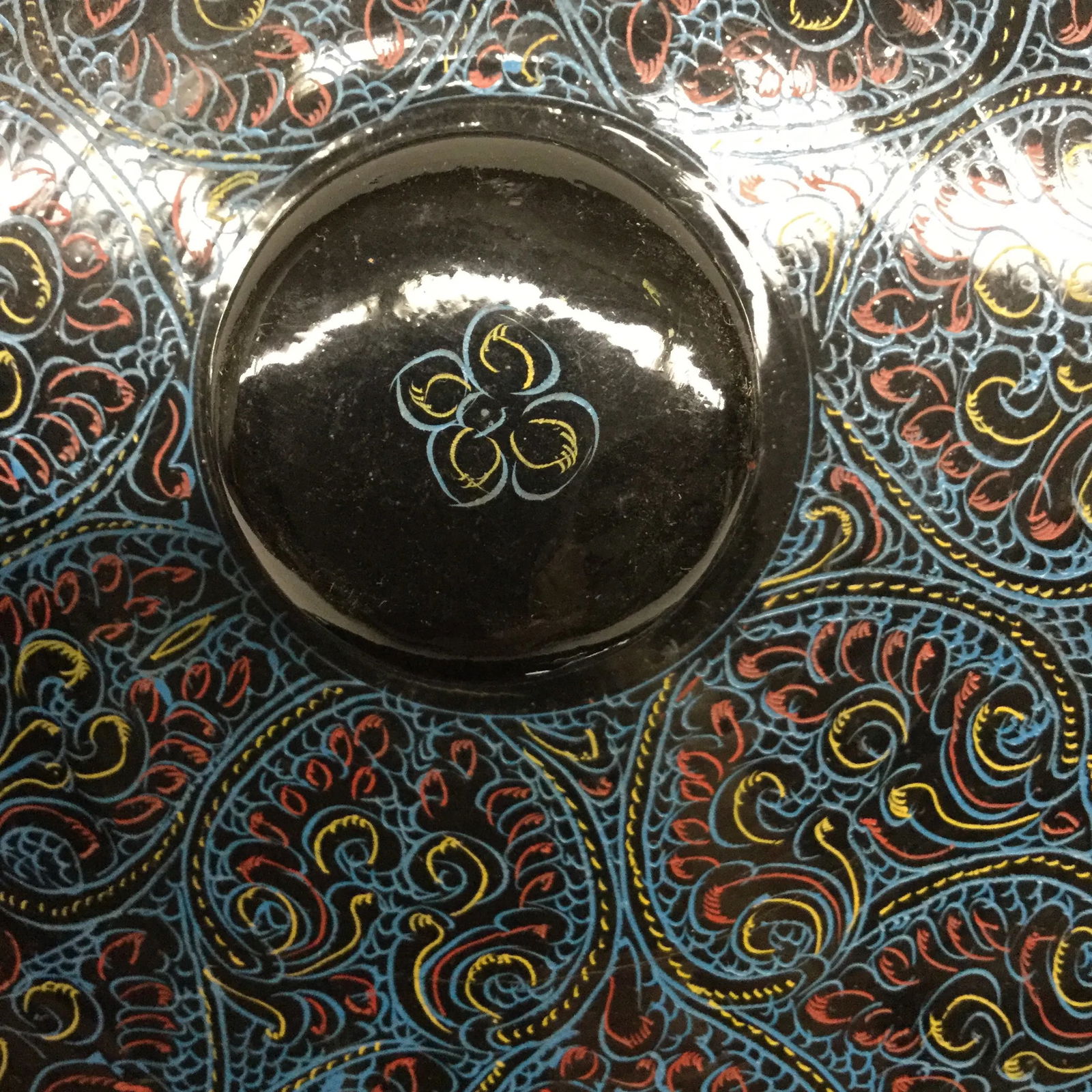 Vintage Kashmir Lacquer Divided Candy Dish - 5