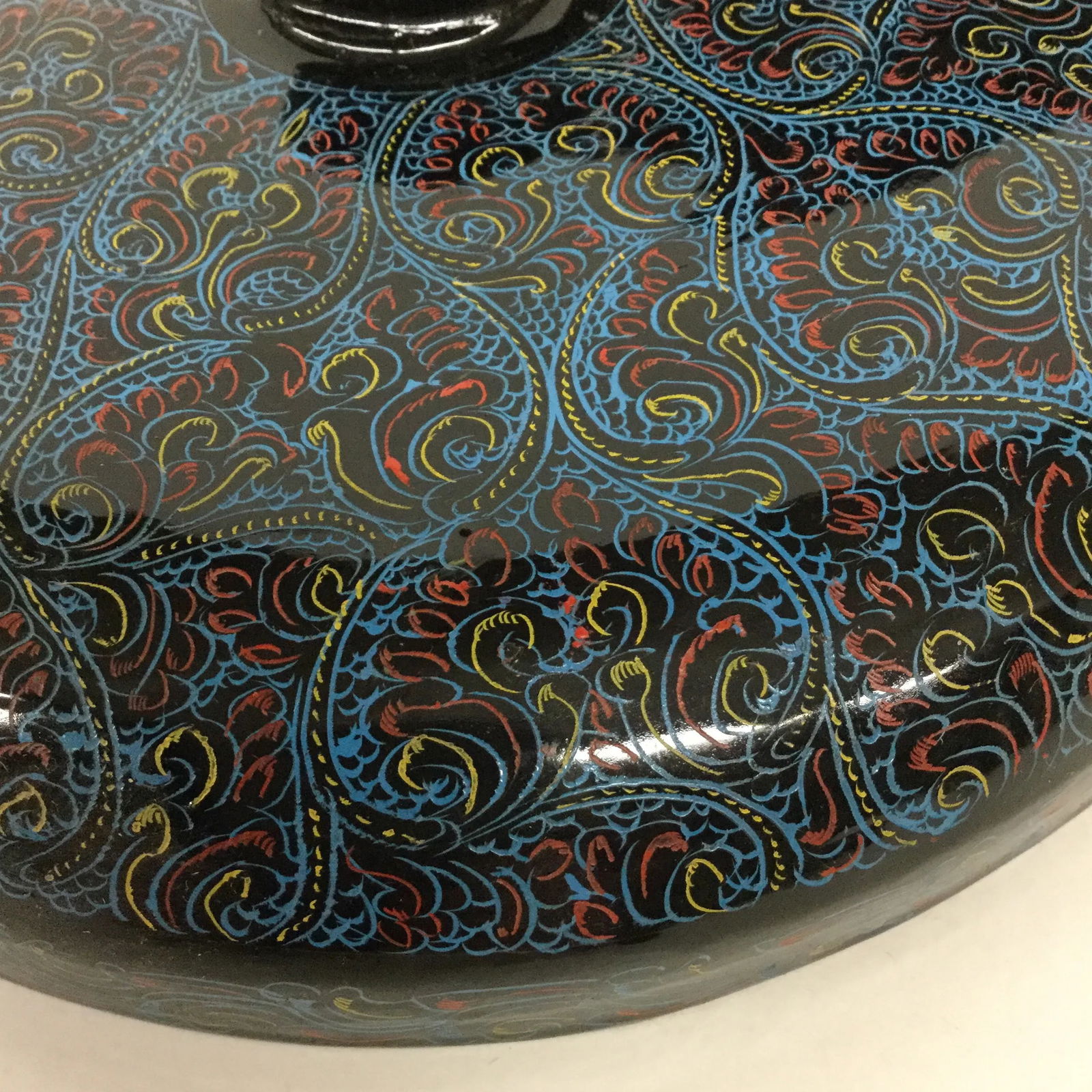 Vintage Kashmir Lacquer Divided Candy Dish - 9