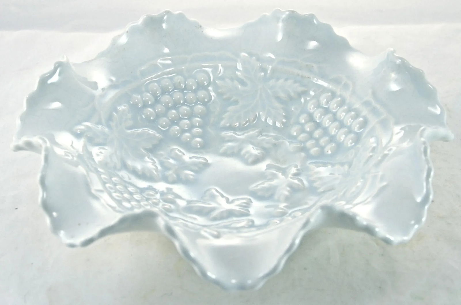 Ice Blue & White Grape Motif Bowl - 5