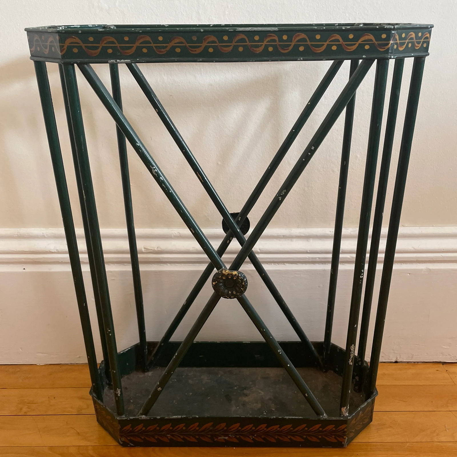 Early 19th Century Antique Painted Metal Umbrella Stand - 2