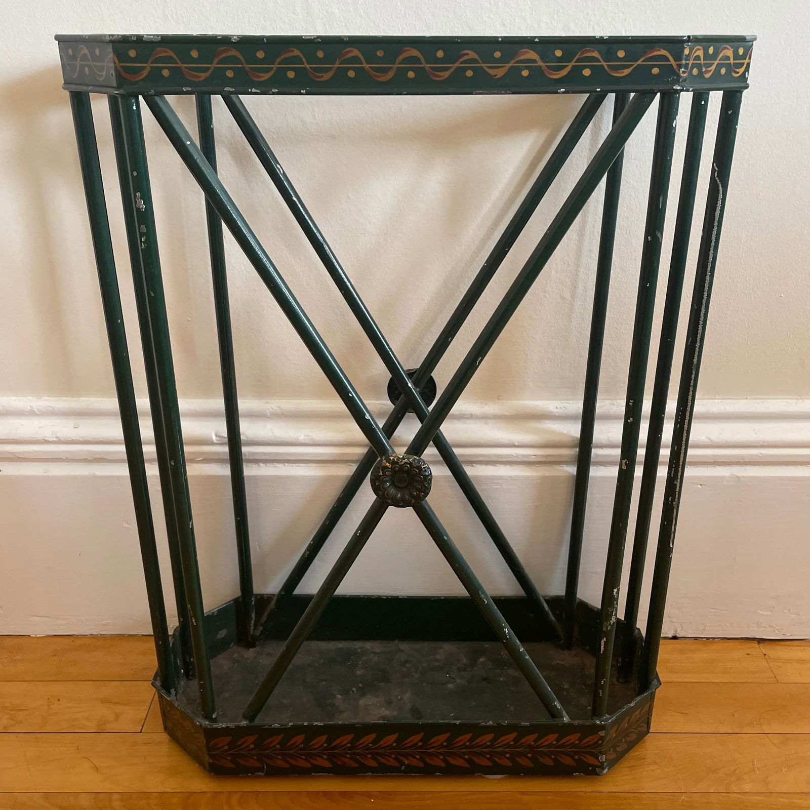 Early 19th Century Antique Painted Metal Umbrella Stand - 4