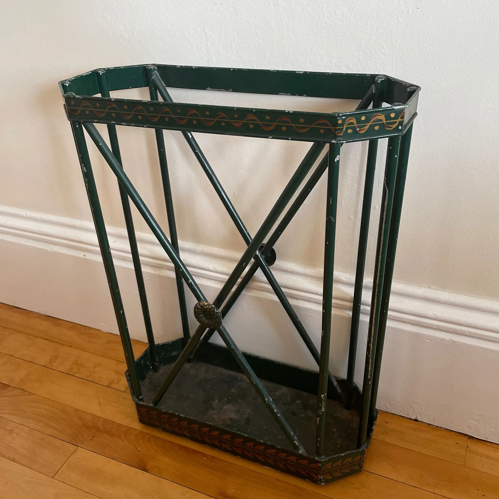 Early 19th Century Antique Painted Metal Umbrella Stand - 5
