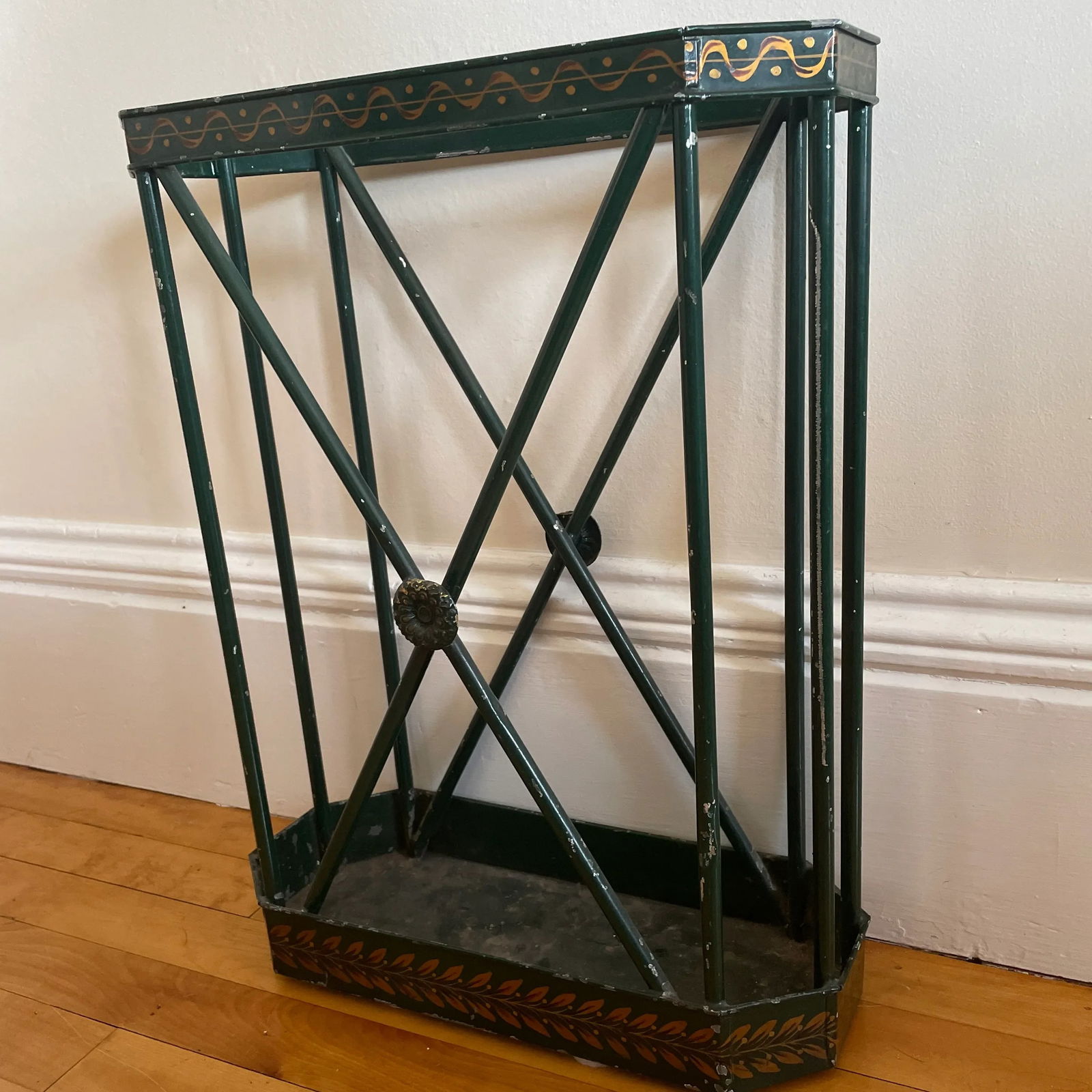 Early 19th Century Antique Painted Metal Umbrella Stand - 6