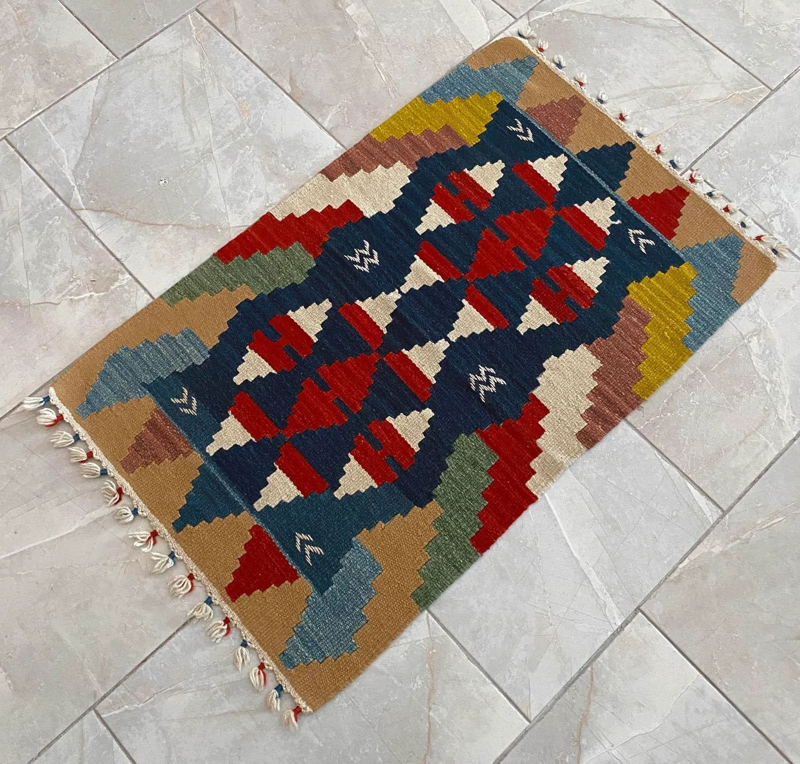 Early 21st Century Hand-Woven Kilim Small Turkish Rug - 2' X 3'3" - 5