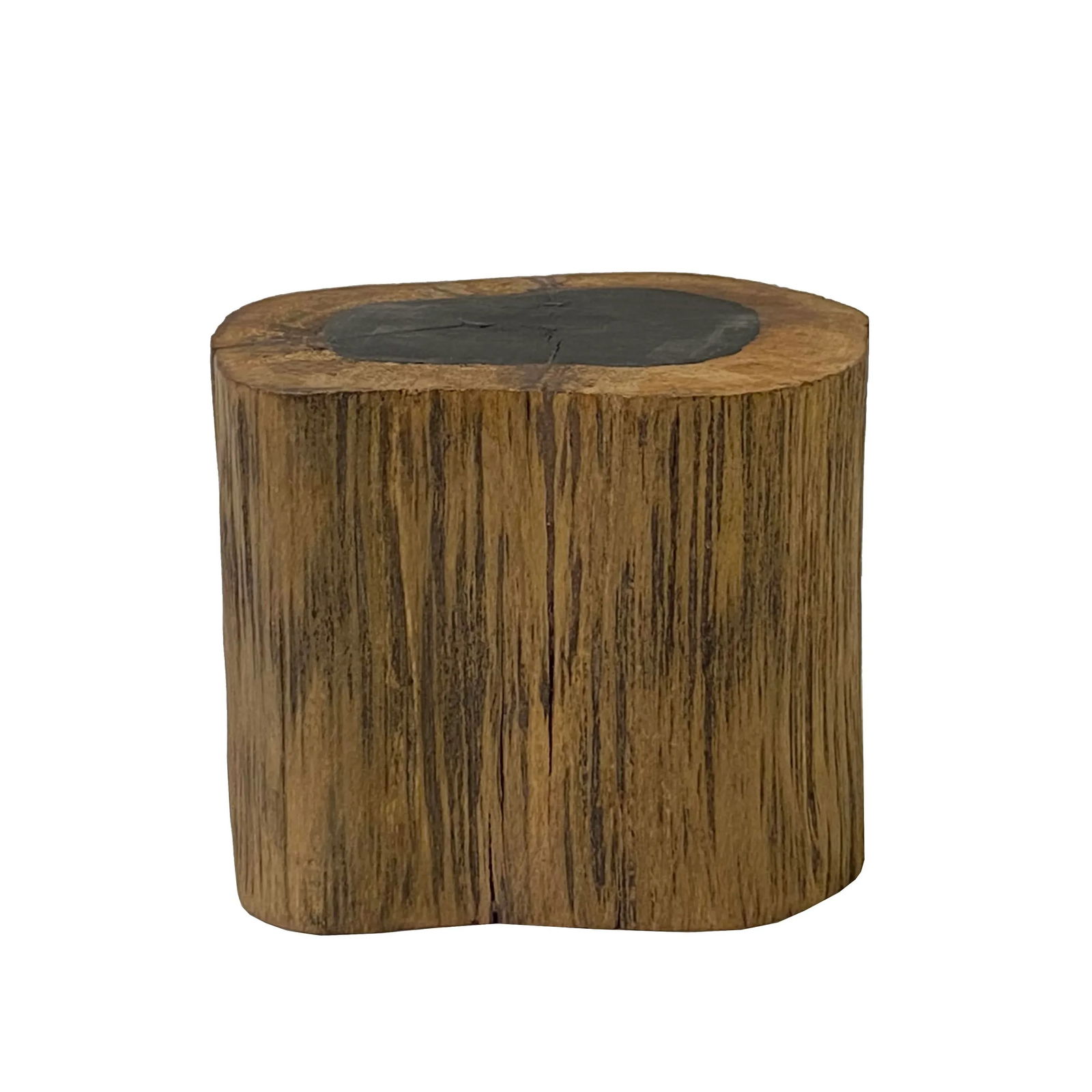 5" Natural Brown Wood Irregular Round Shape Table Top Stand Riser - 6