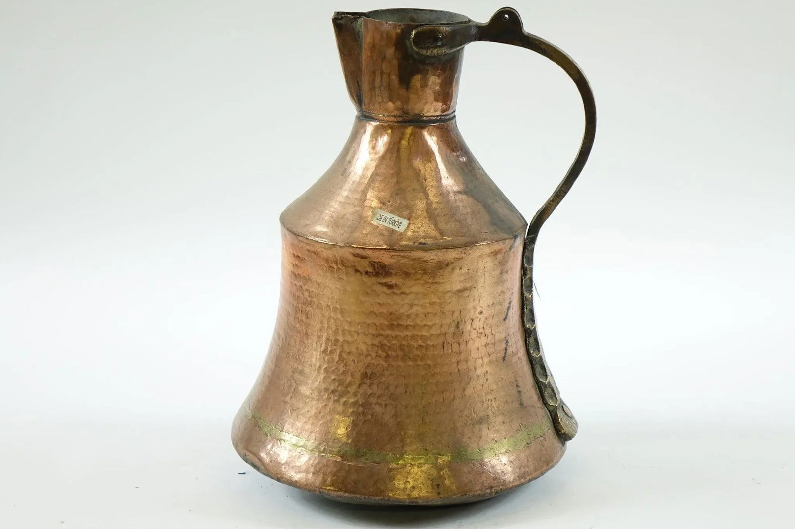 Antique Turkish Hammered Brass Water Container - 2