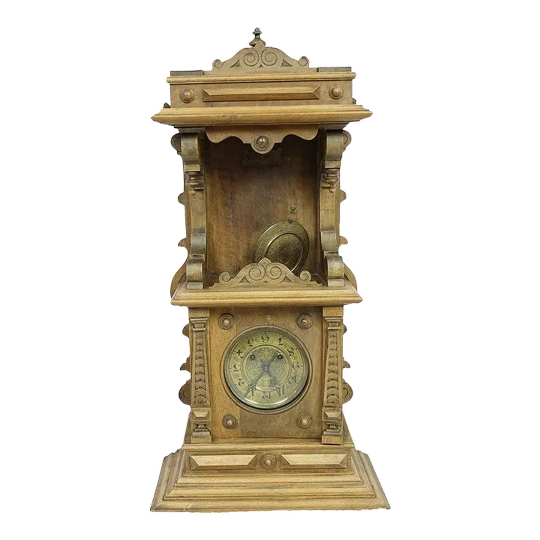 Late 19th Century Antique Small Wood Clock (1 of 13)