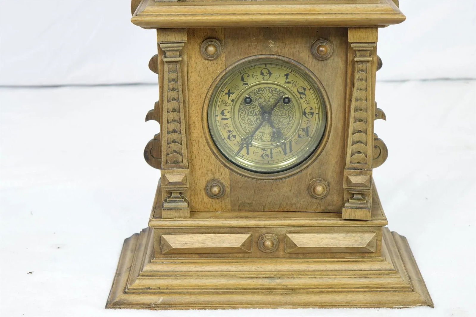 Late 19th Century Antique Small Wood Clock - 3