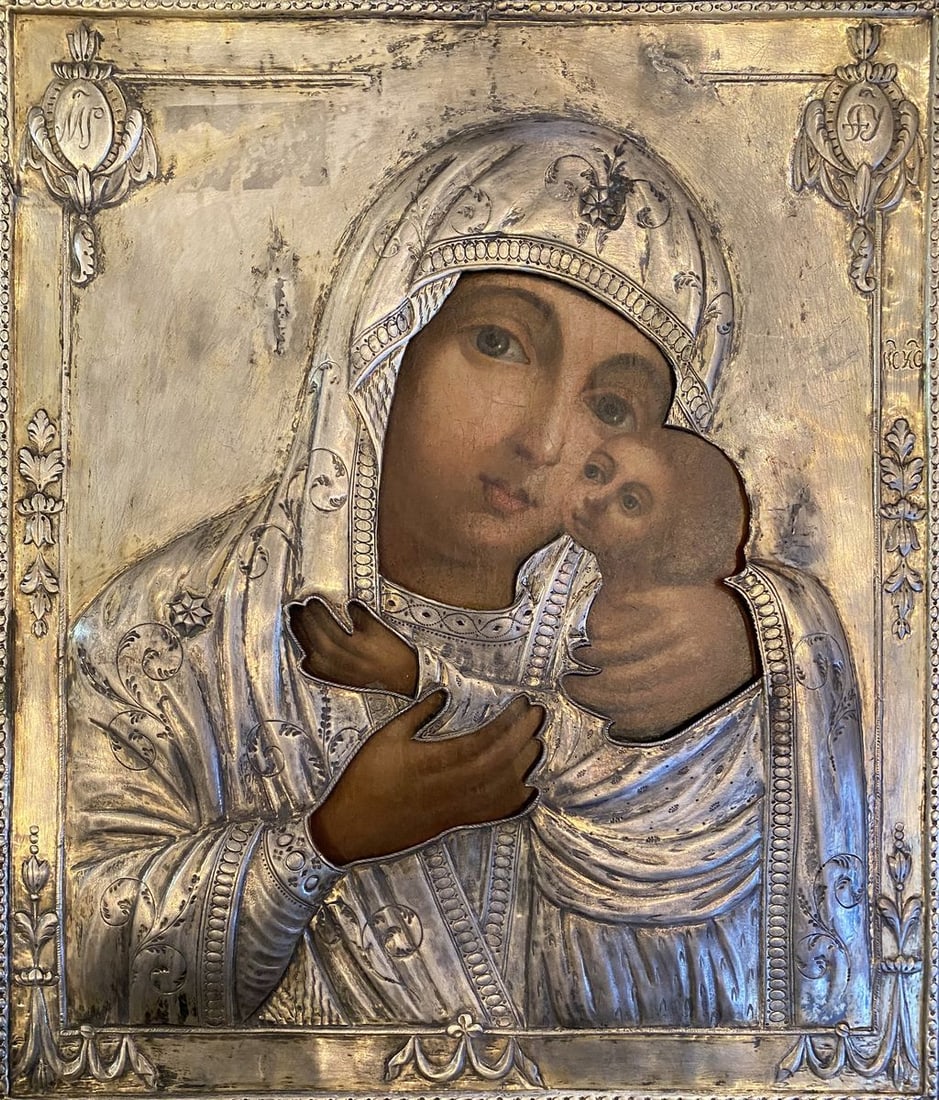 Mother of God Virgin Mary: Title: Mother of God Virgin Mary Description: №Icon 88 *** ABOUT THIS ICON *** * TITLE: "Mother of God Virgin Mary" * SIZE: 31x27 cm/'12.20x10.62 inches' * MEDIUM: wood * HAND PAINTED: