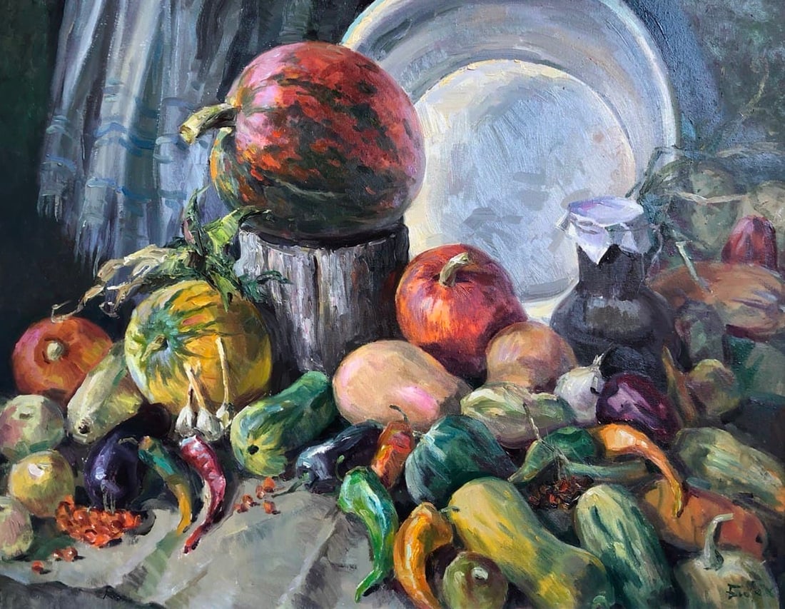 Oil painting Autumn gift Vyacheslav Petrovich Babac (1 of 2)