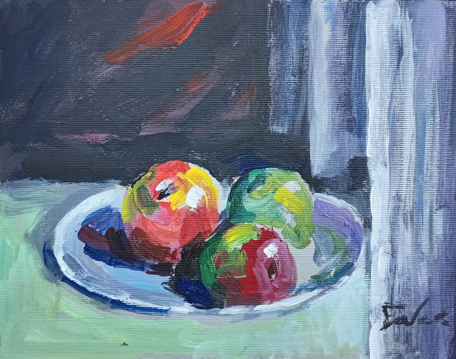 Oil painting still life Vyacheslav Petrovich Babac: Title: Oil painting still life Vyacheslav Petrovich Babac Description: 117BA Painter: Vyacheslav Petrovick Babac Size: 21x26 cm/8.26x10.23 inches Components: oil, cardboard Original painting from our