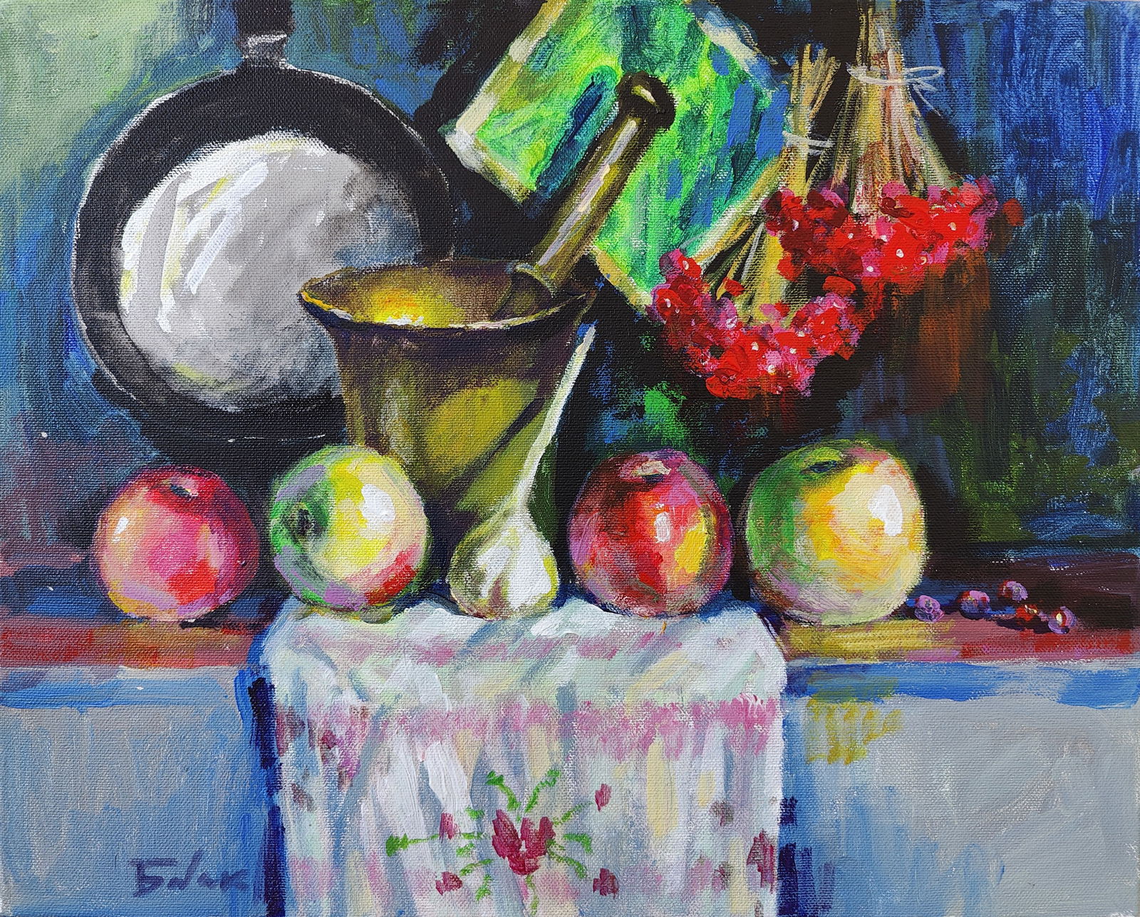 acrylic painting Still life Vyacheslav Petrovich Babac (1 of 2)