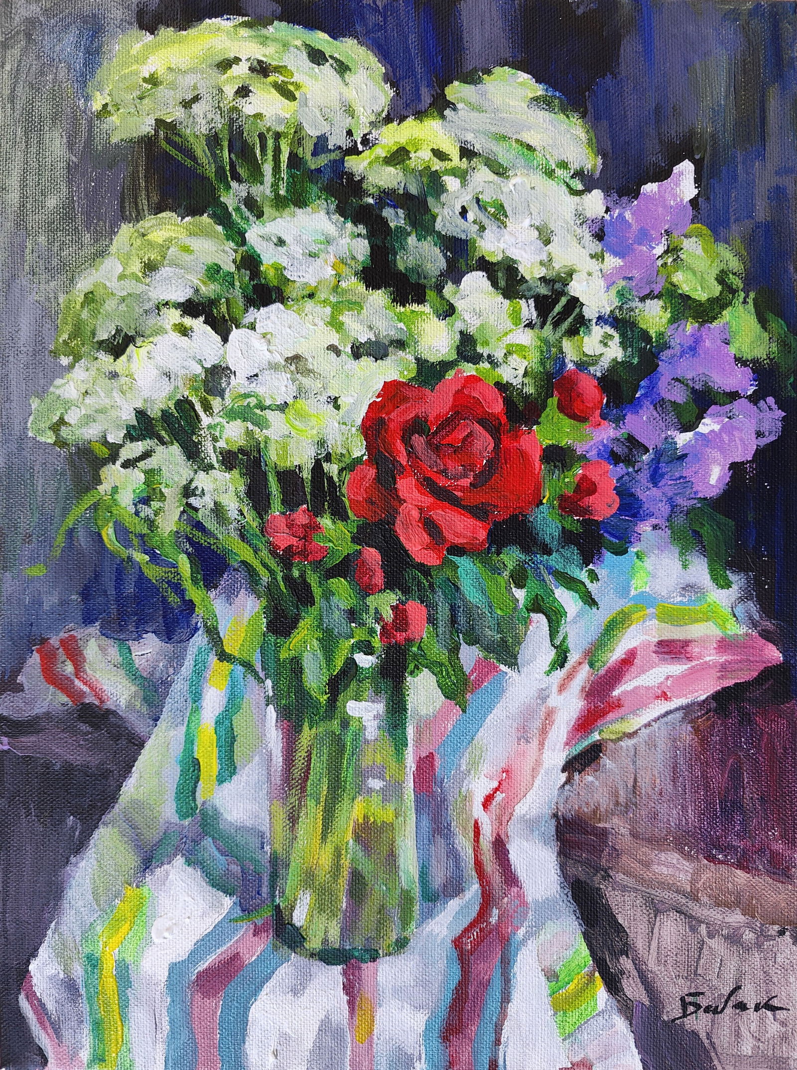 Acrylic painting with love Vyacheslav Petrovich Babac (1 of 10)