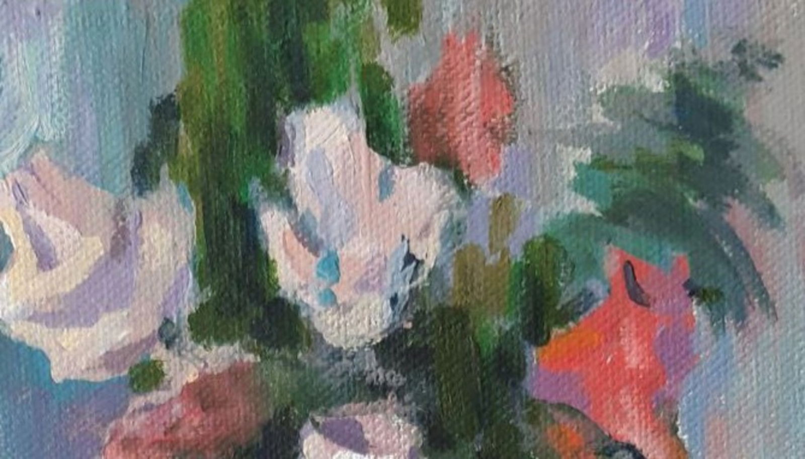 Acrylic painting Still life with roses Vyacheslav Petrovich Babac - 5