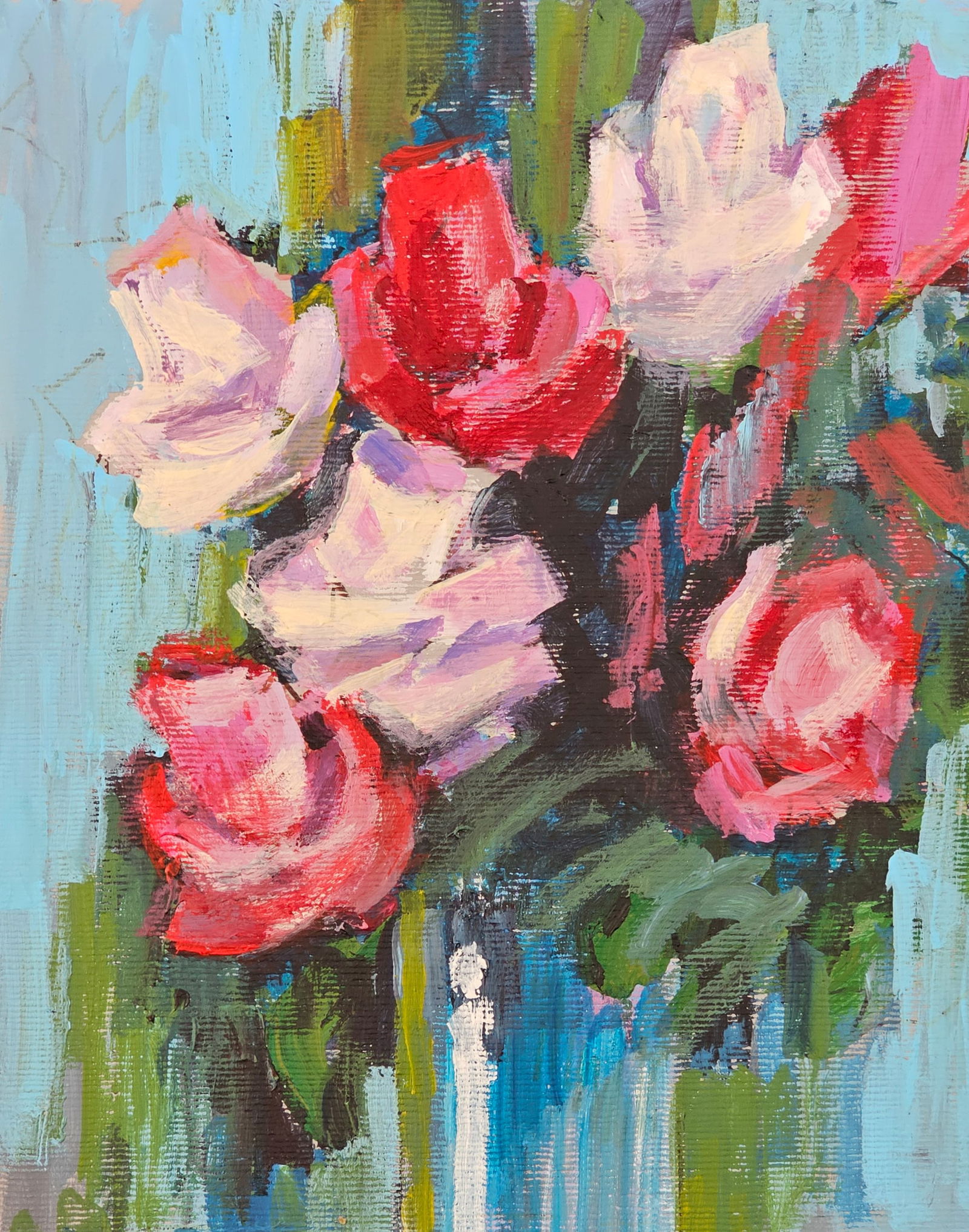 Acrylic painting Roses Vyacheslav Petrovich Babac - 3