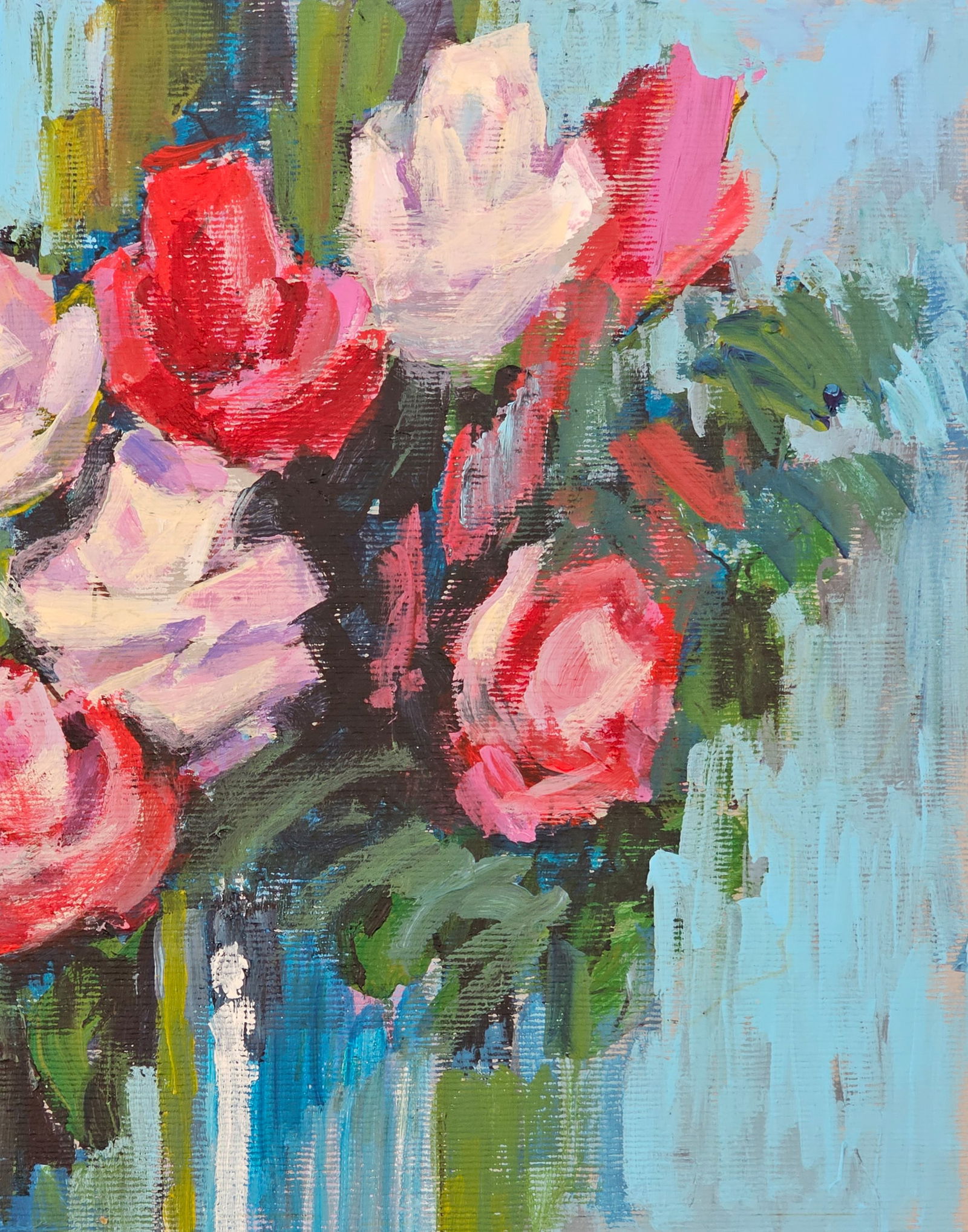 Acrylic painting Roses Vyacheslav Petrovich Babac - 4
