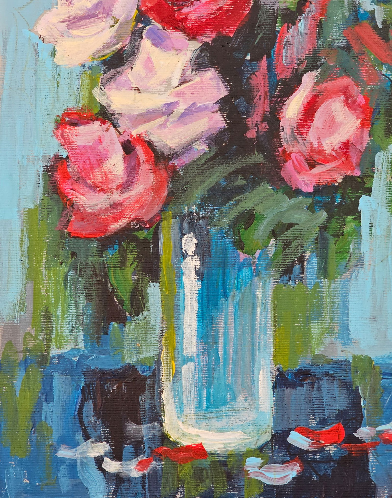 Acrylic painting Roses Vyacheslav Petrovich Babac - 5