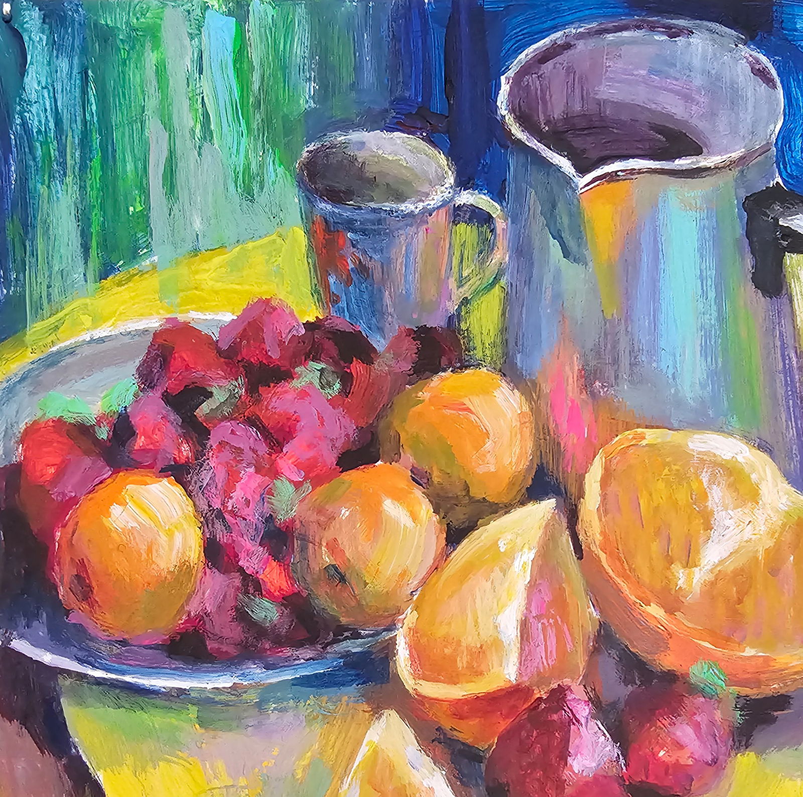 Acrylic painting still life with fruits Vyacheslav Petrovich Babac - 3