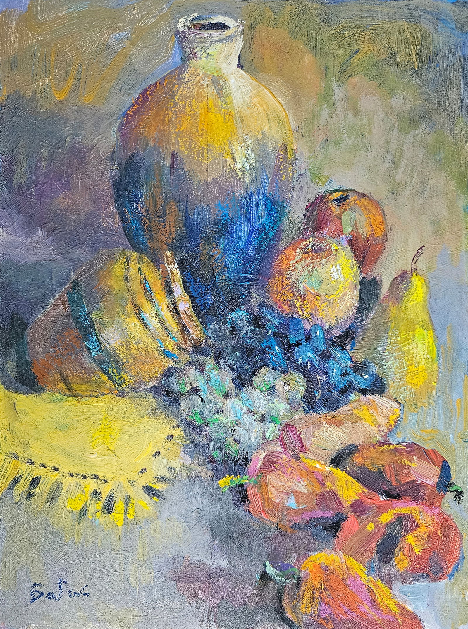 Acrylic painting Still life with water lilies Vyacheslav Petrovich Babac: Title: Acrylic painting Still life with water lilies Vyacheslav Petrovich Babac Description: 332BA Painter: Vyacheslav Petrovick Babac Size: 40x30 cm/ 15.74x11.81 inches Components: Acrylic, cardboard