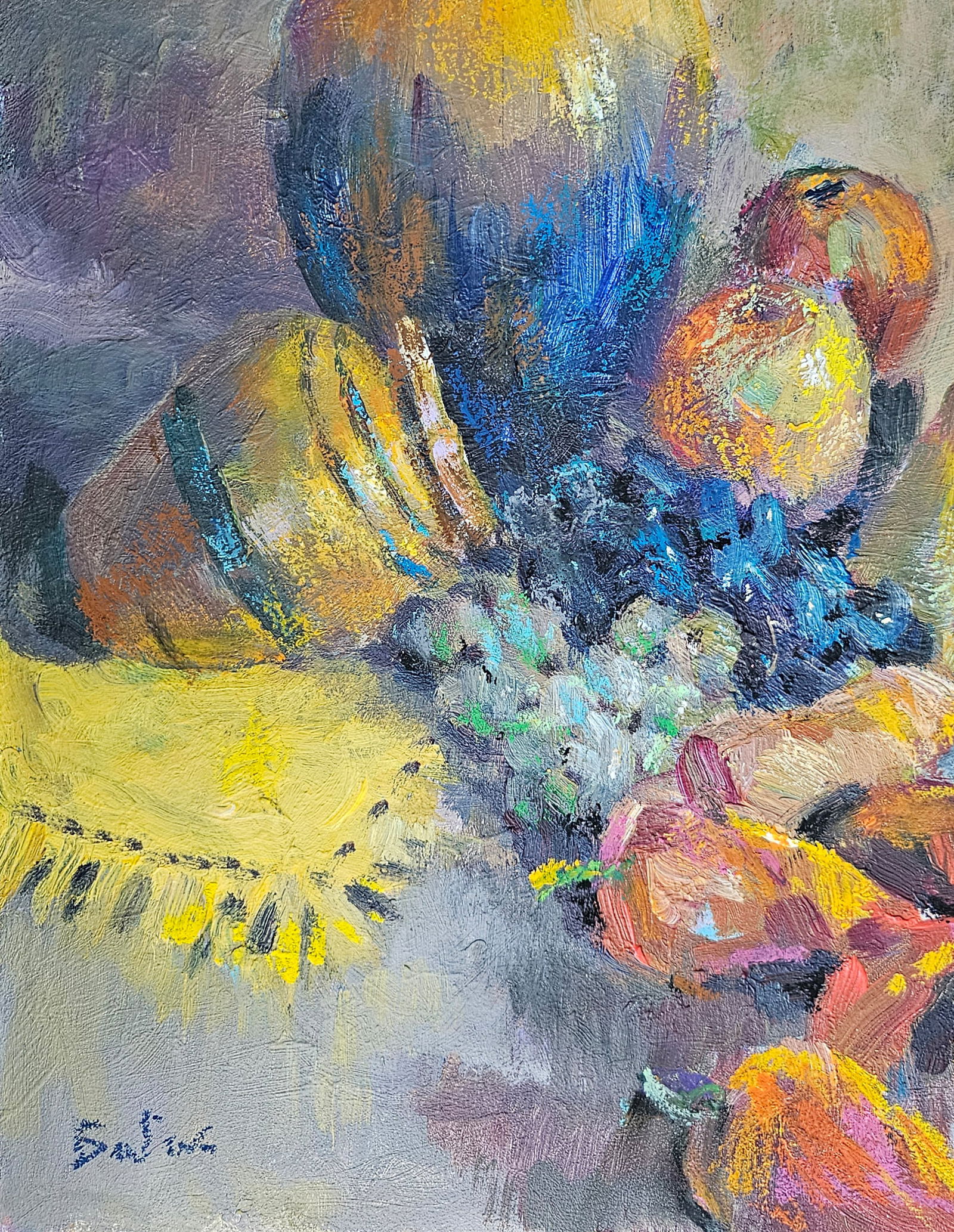 Acrylic painting Still life with water lilies Vyacheslav Petrovich Babac - 5