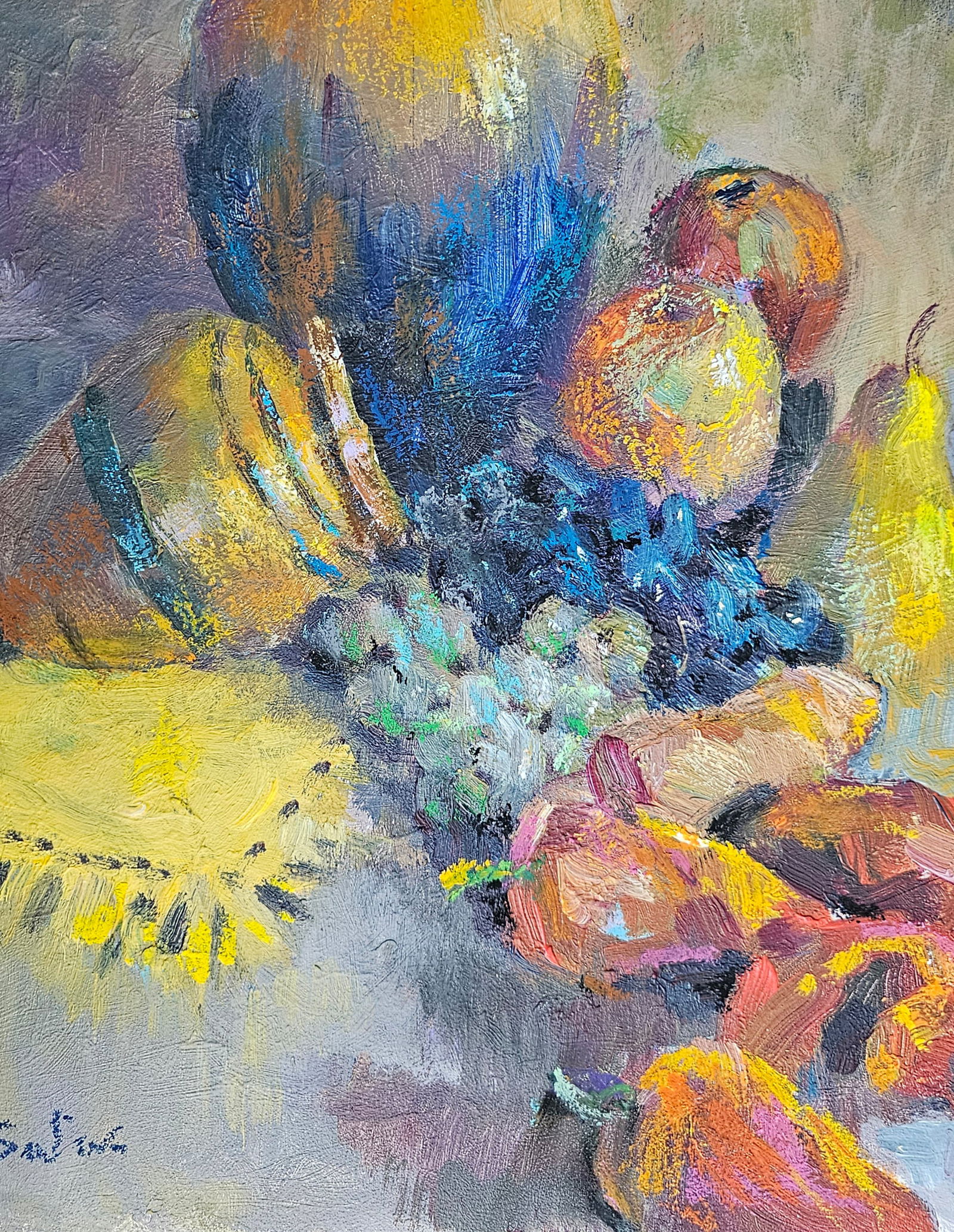 Acrylic painting Still life with water lilies Vyacheslav Petrovich Babac - 9