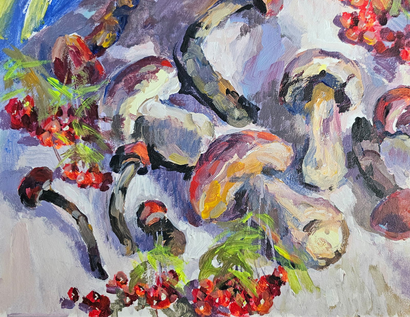 Acrylic painting autumn still life Vyacheslav Petrovich Babac - 5