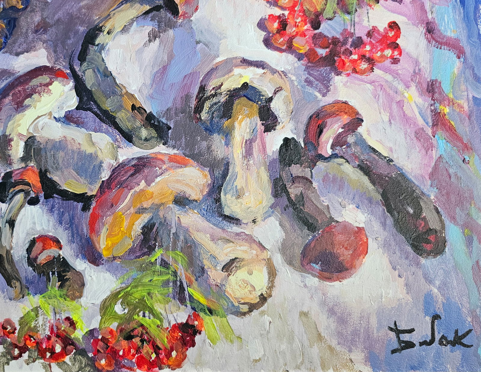 Acrylic painting autumn still life Vyacheslav Petrovich Babac - 6