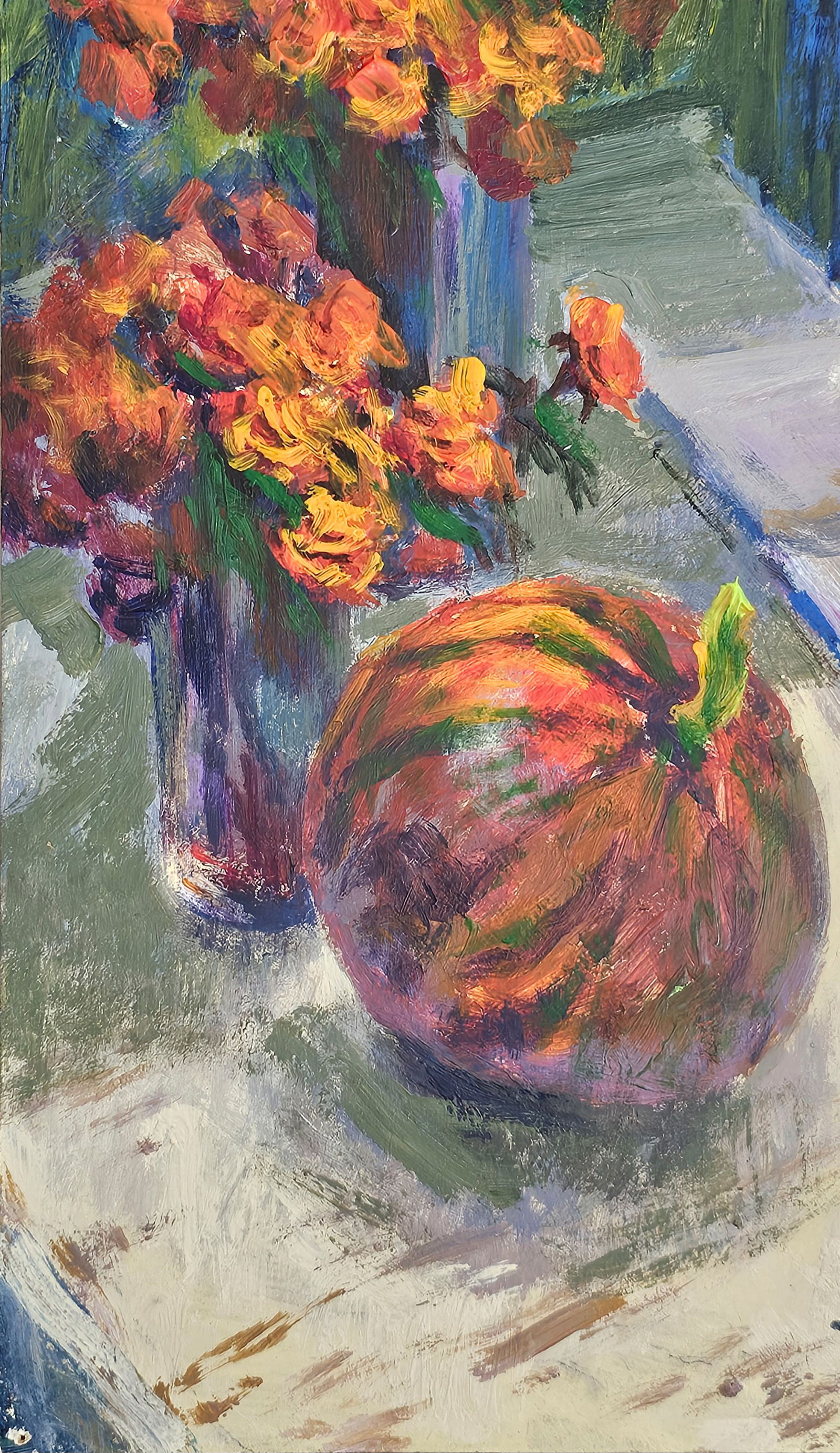 Acrylic painting red pumpkin Vyacheslav Petrovich Babac - 5