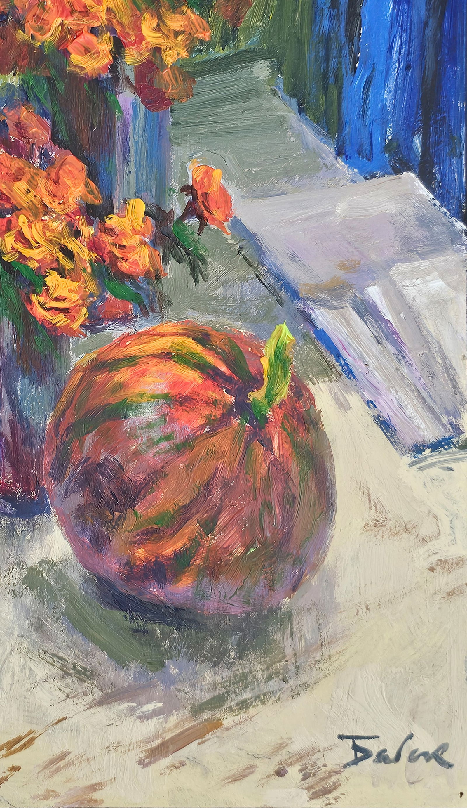 Acrylic painting red pumpkin Vyacheslav Petrovich Babac - 6