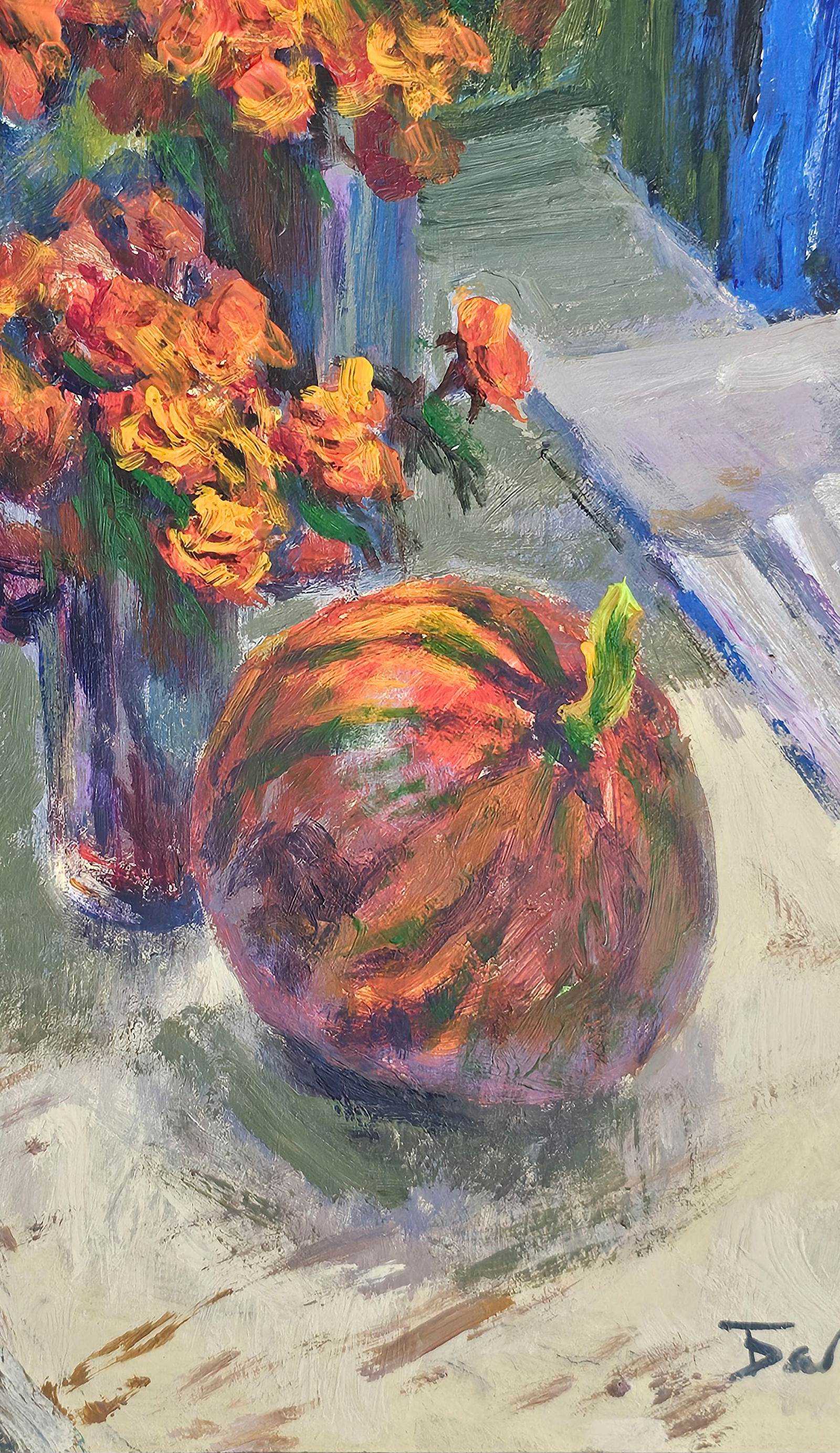 Acrylic painting red pumpkin Vyacheslav Petrovich Babac - 9