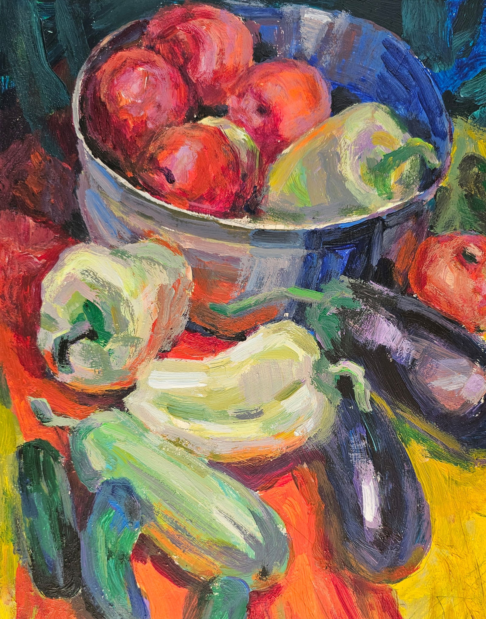 Acrylic painting vegetables from the market Vyacheslav Petrovich Babac - 3