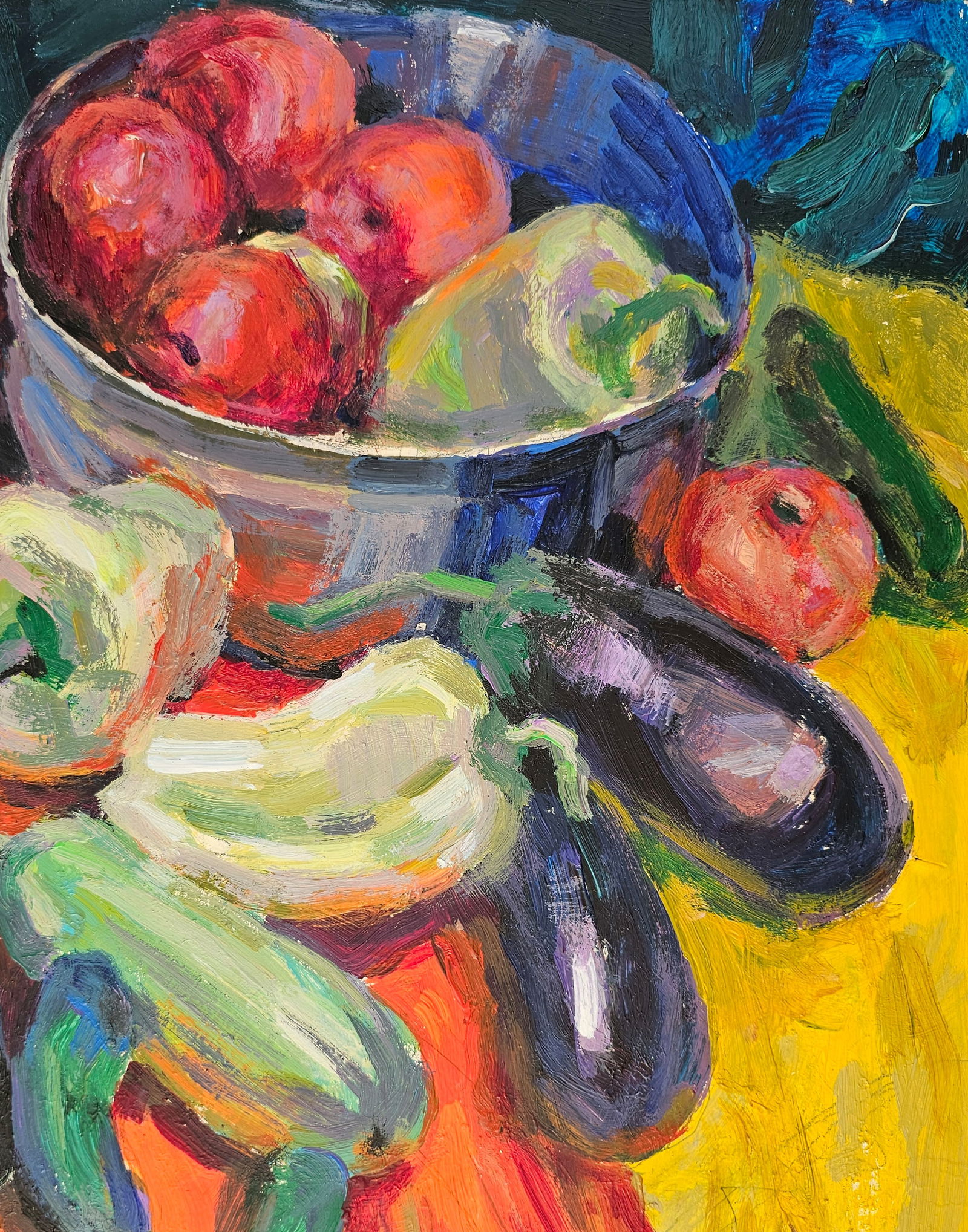 Acrylic painting vegetables from the market Vyacheslav Petrovich Babac - 4