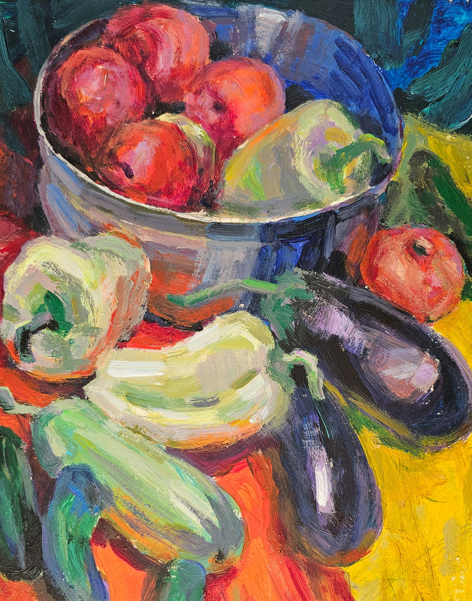 Acrylic painting vegetables from the market Vyacheslav Petrovich Babac - 7