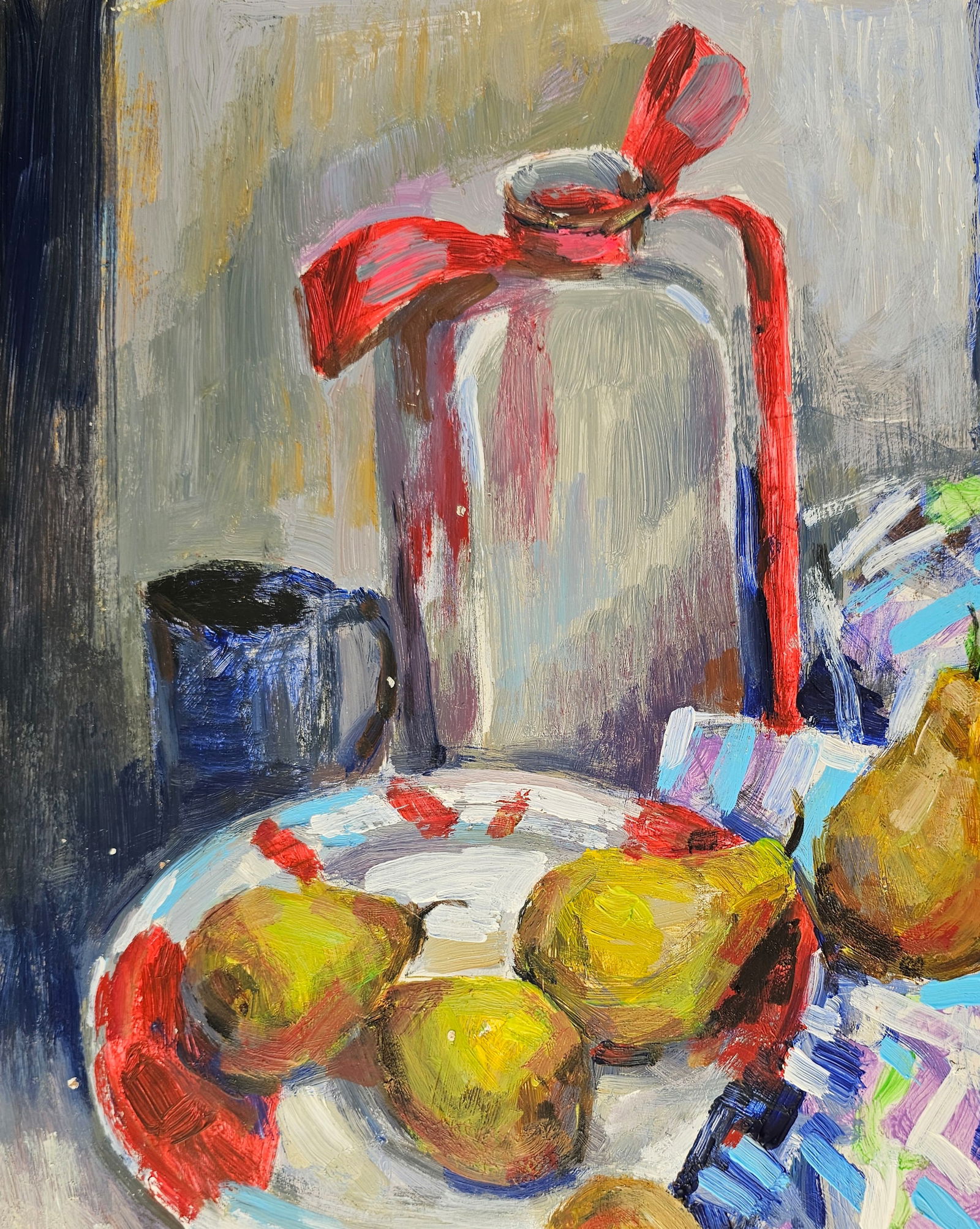 Acrylic painting still life with pears Vyacheslav Petrovich Babac - 3