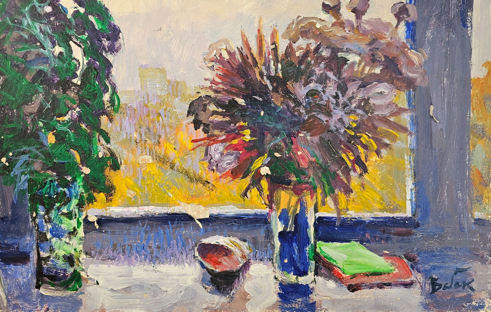 Acrylic painting autumn has come Vyacheslav Petrovich Babac - 6