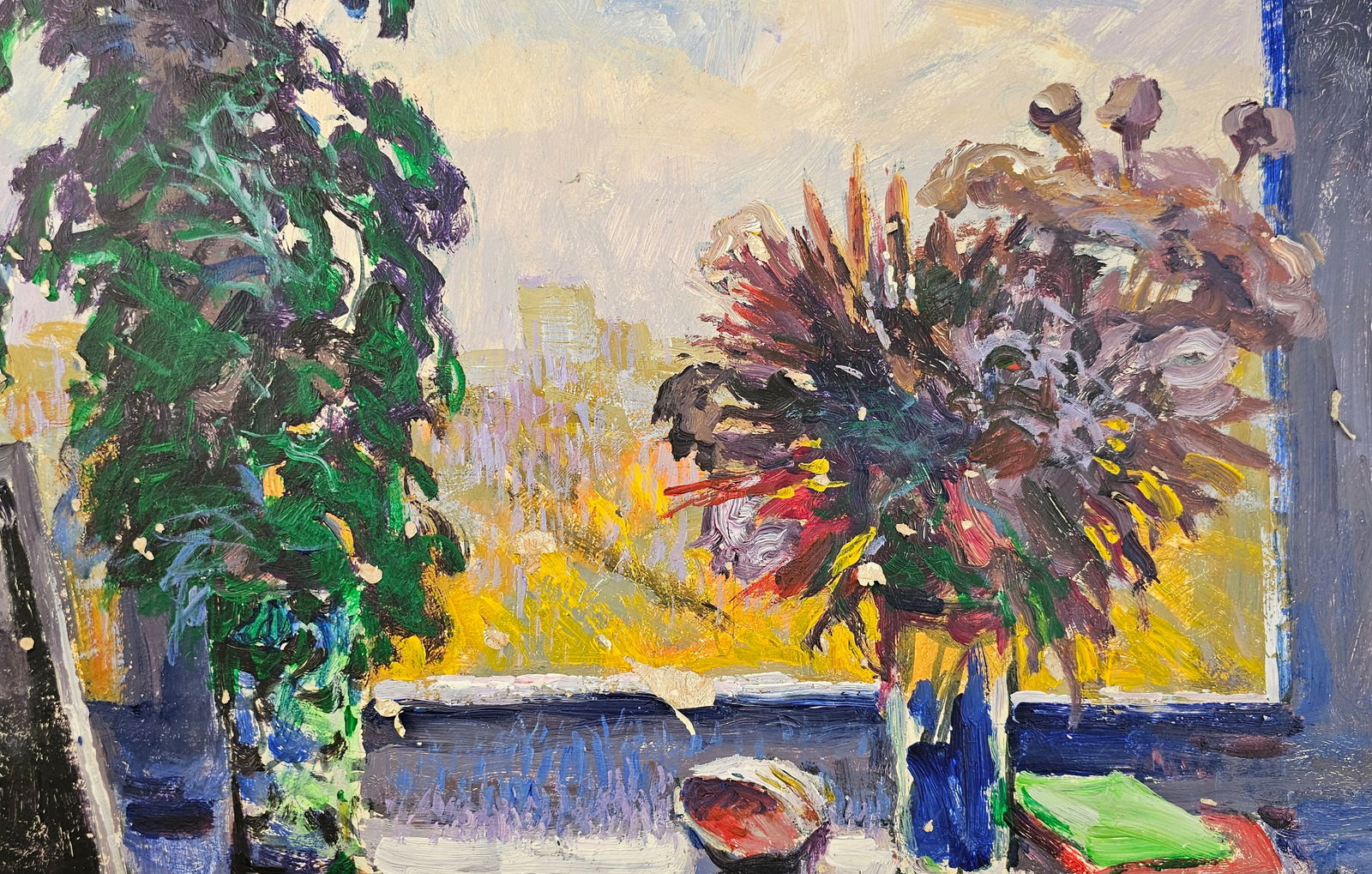 Acrylic painting autumn has come Vyacheslav Petrovich Babac - 7