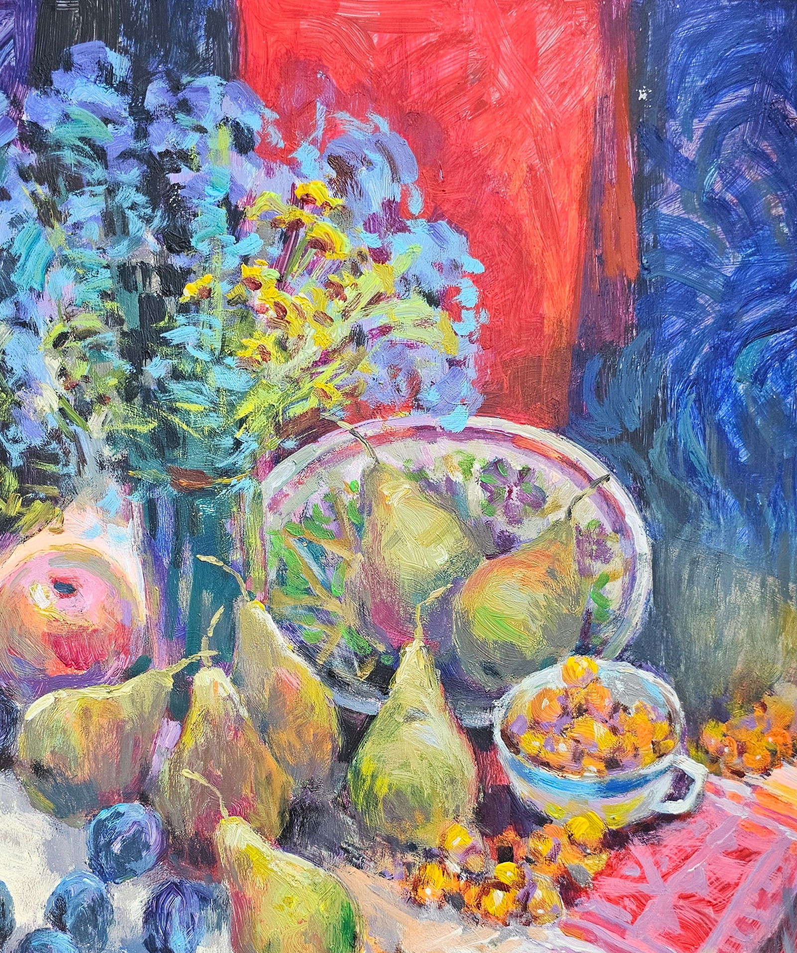 Acrylic painting still life with pears Vyacheslav Petrovich Babac - 8