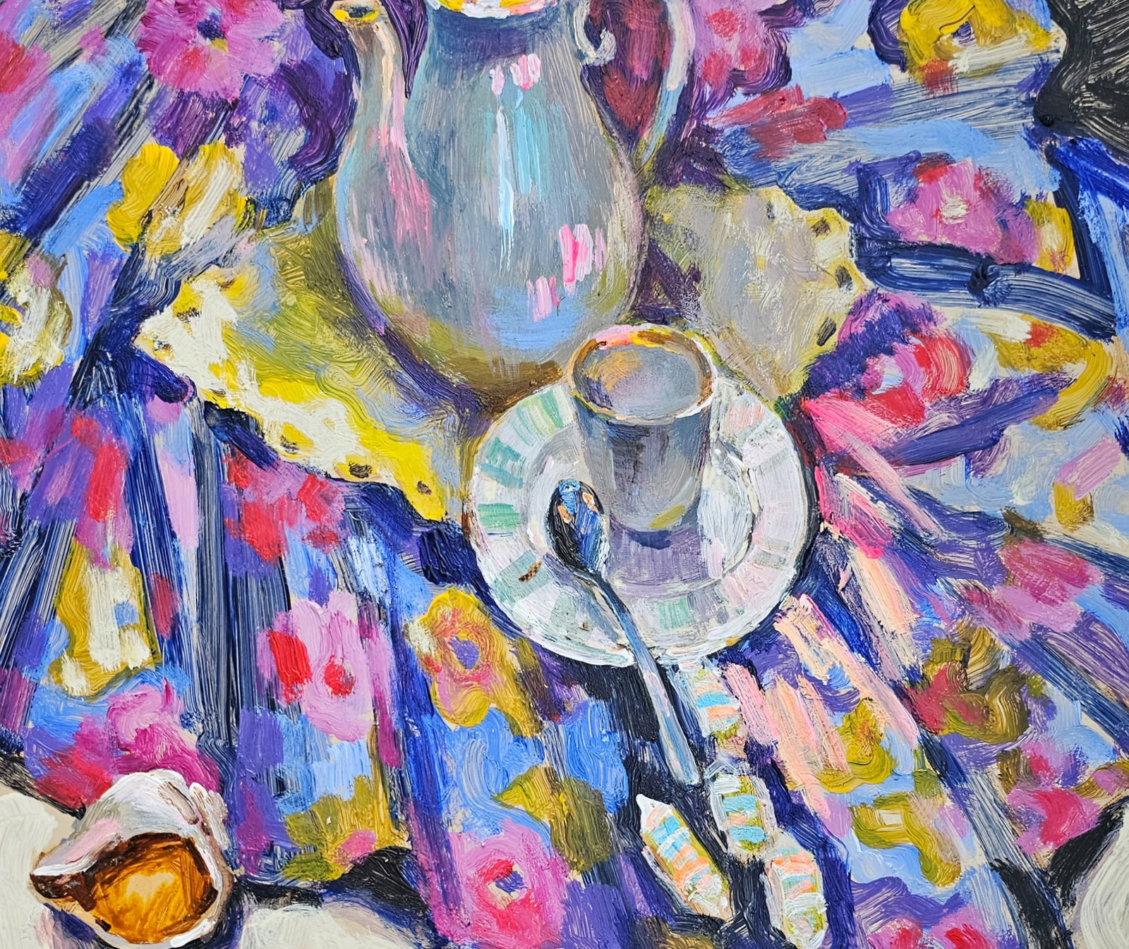 Acrylic painting coffee still life Vyacheslav Petrovich Babac - 7