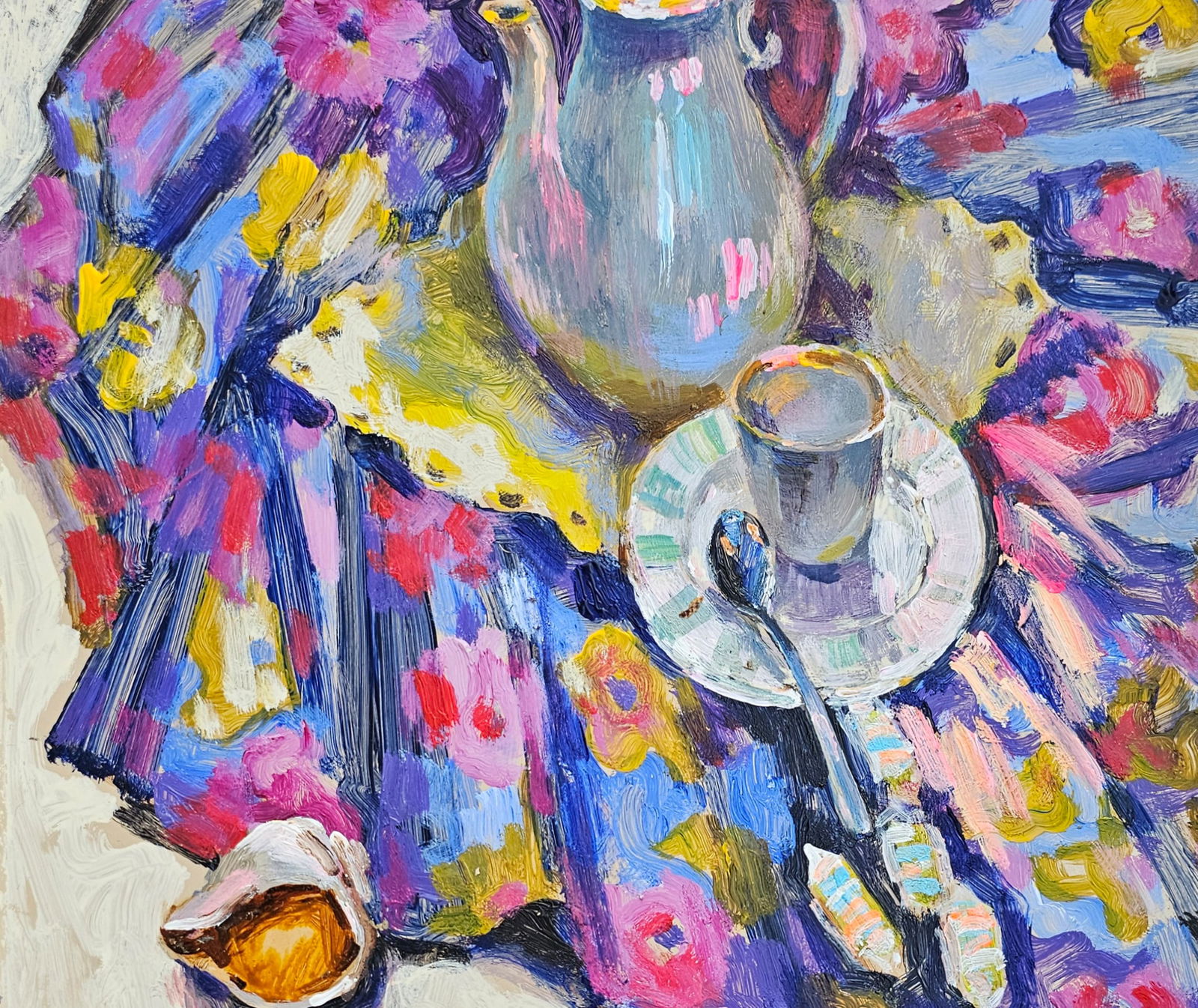 Acrylic painting coffee still life Vyacheslav Petrovich Babac - 8