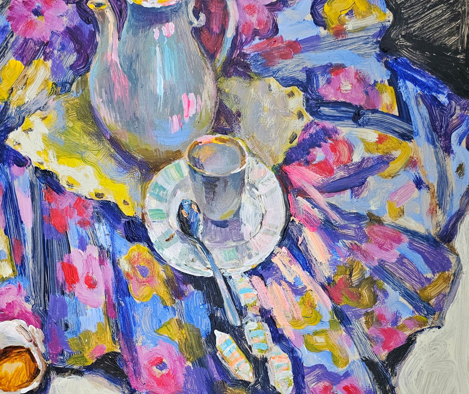 Acrylic painting coffee still life Vyacheslav Petrovich Babac - 9
